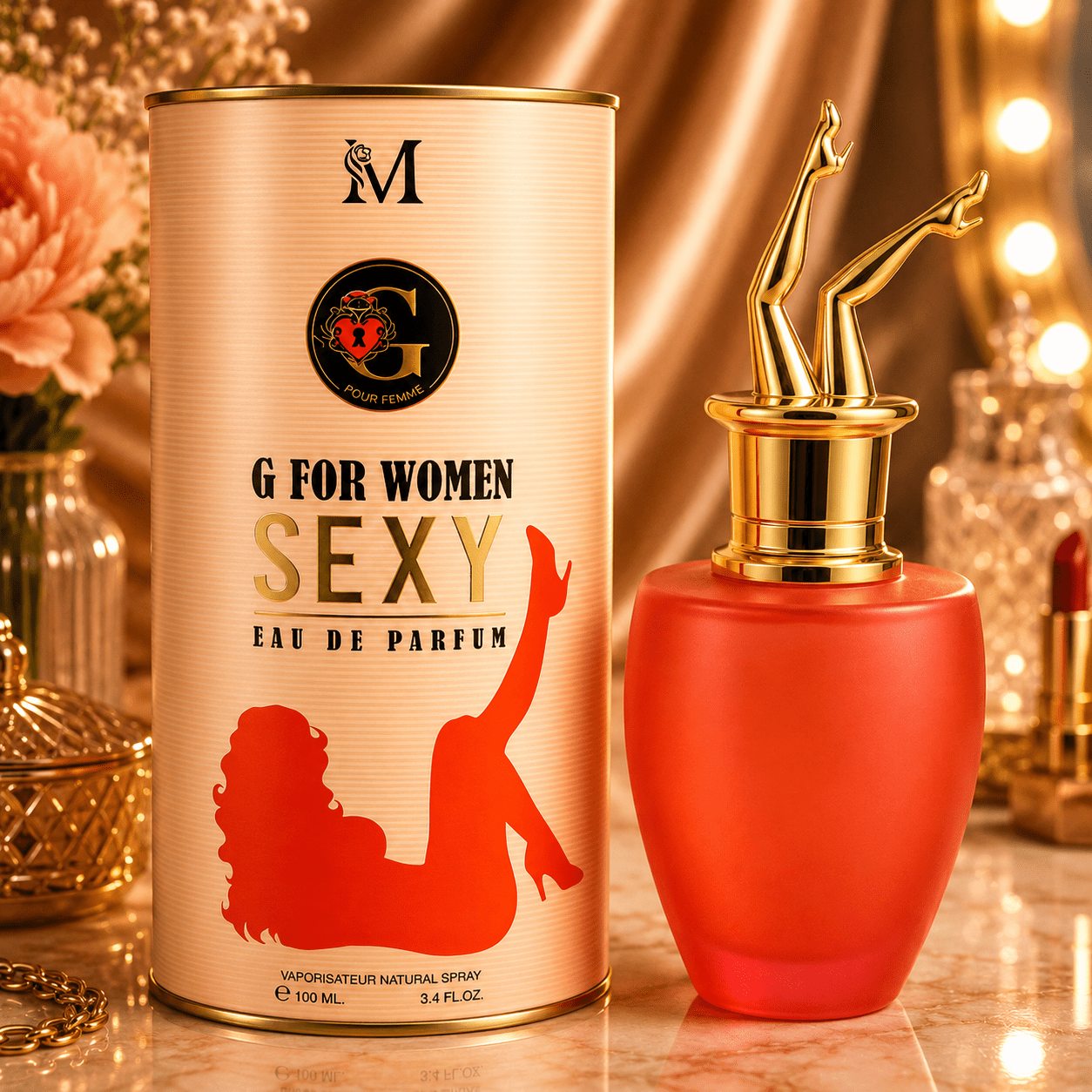 TEMU Everlyx - G pour Femme Eau de Parfum Sexy 100 ml. Parfum pour Femme avec une Fragrance Élégante, Sensuelle et Sophistiquée pour un .