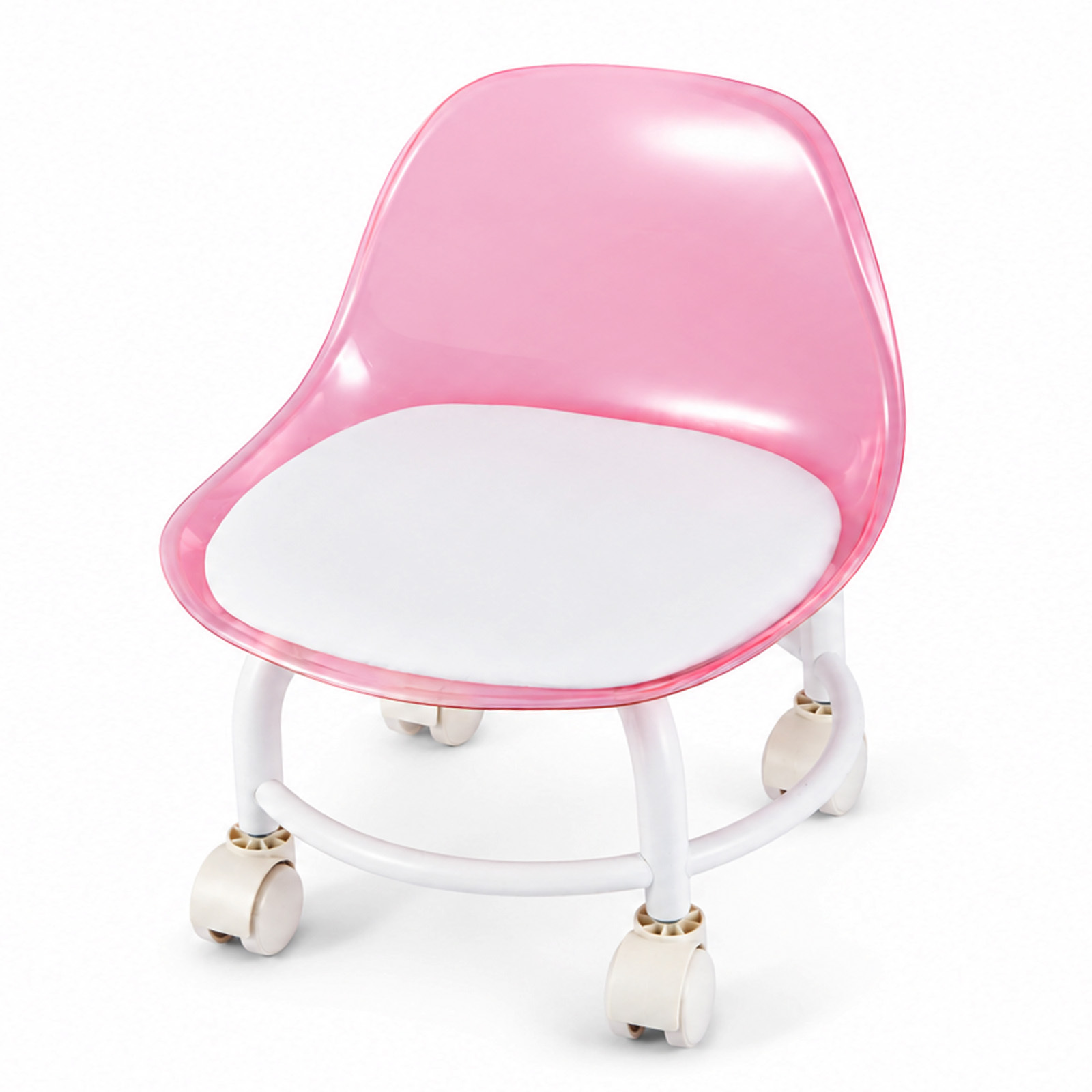 Small Stool For Indoors And Outdoors With Universal Wheels - Portable, Multifunctional Swivel Stool; Ideal For Floor Cleaning