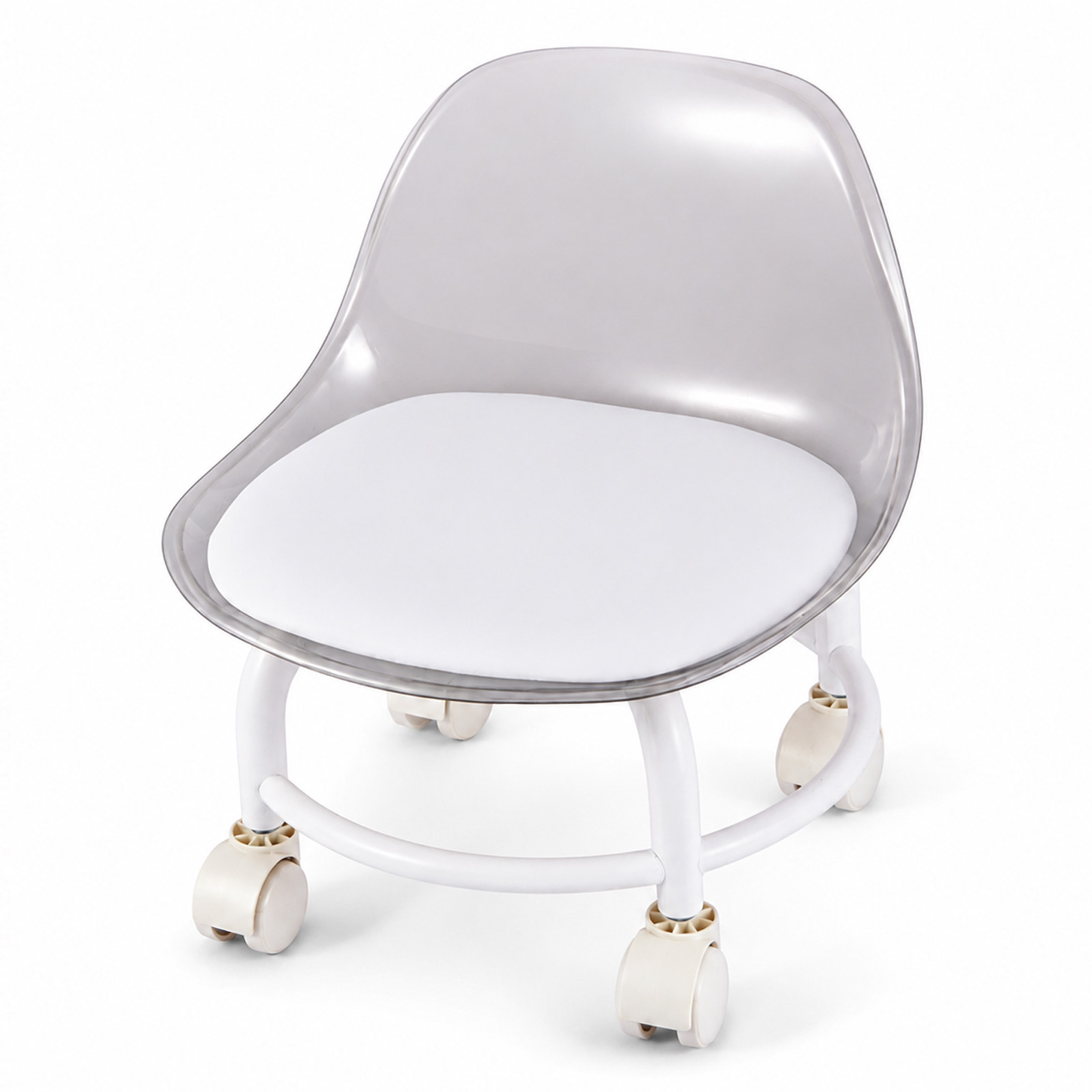 Small Stool For Indoors And Outdoors With Universal Wheels - Portable, Multifunctional Swivel Stool; Ideal For Floor Cleaning