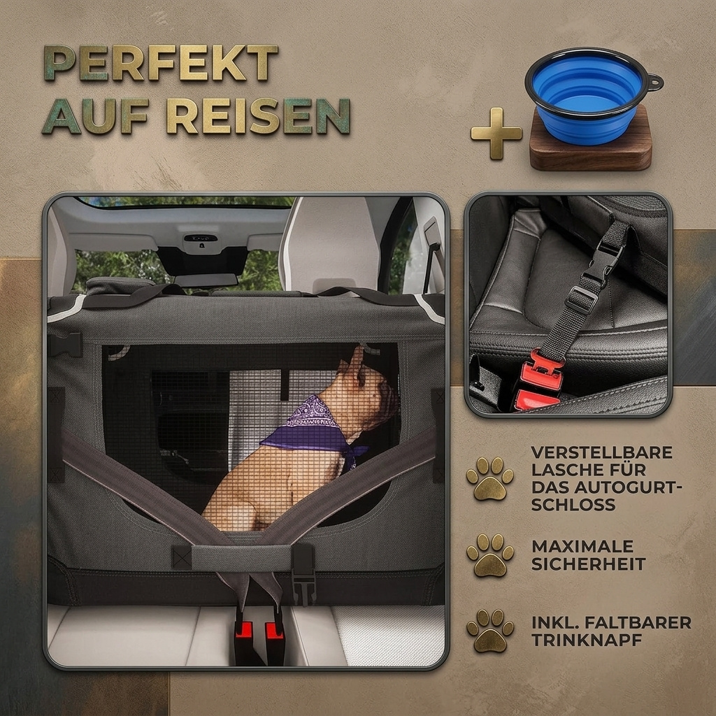 Image of Dog Box Xl 82x56x58cm Foldable Breathable Dog Transport Box Pet Transport Bag Dog Carrying Bag
