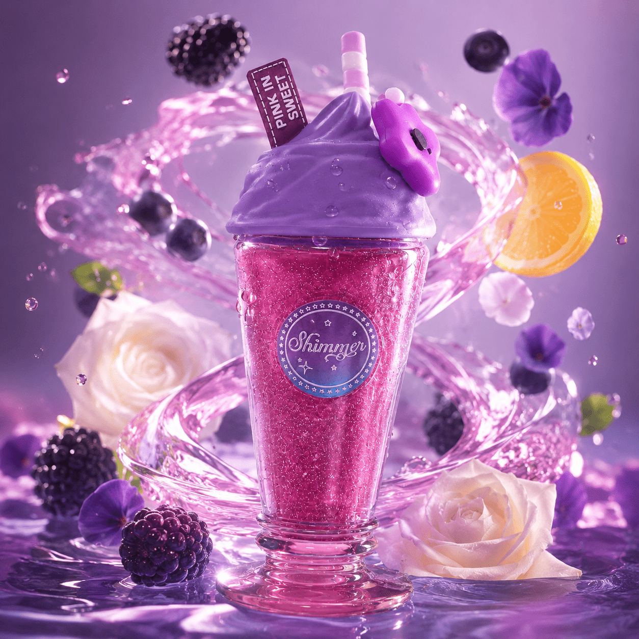 Misty Perfumed Body Violet 200ml, Sparkling Fragrance Mist, Long-lasting Floral Gourmand Scent