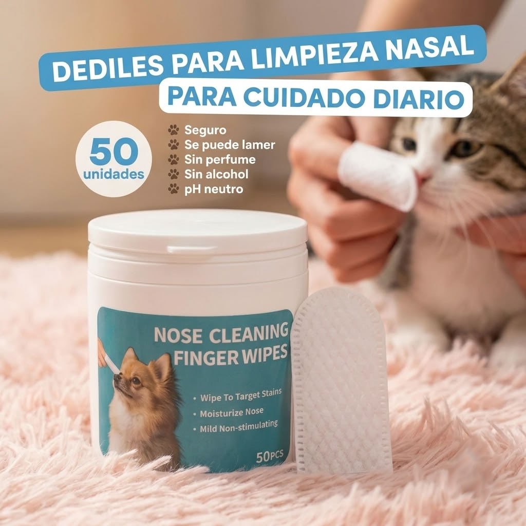 TEMU 50 uds de Limpieza para Nariz de Mascotas, Toallitas Húmedas para de Perros y Gatos, Limpiador sin Alcohol