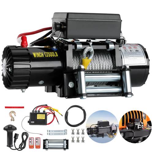 machine only electric winch sturdy durable multi functional practical safe versatile cable recovery winch for boats light vehicles including roller mounting plate