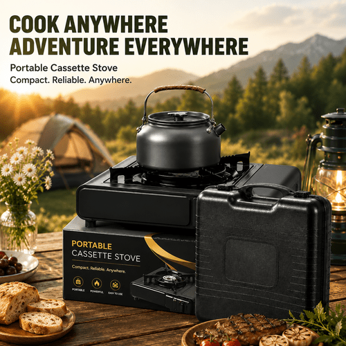portable camping stove kit with carry case lightweight outdoor cooker for camping picnic travel use