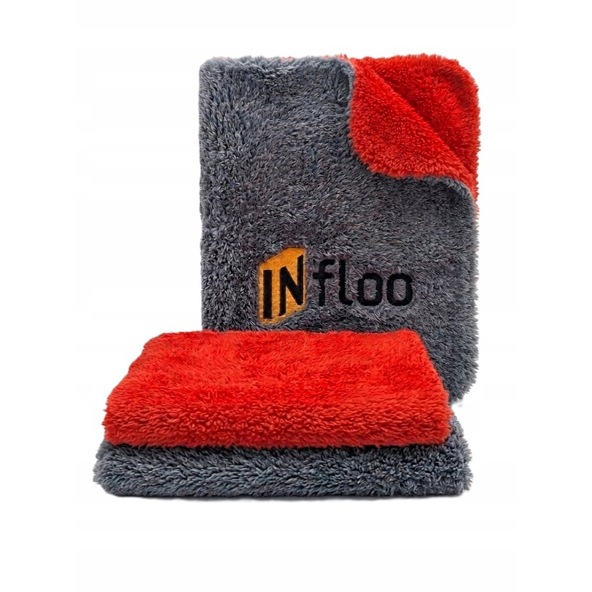 Infloo Car Body Drying Towel, Double-sided, 40x40cm, 1200 Gsm, Thick, Water Absorption, Plush Microfiber For Detailing, Wiping, No Or Scratches
