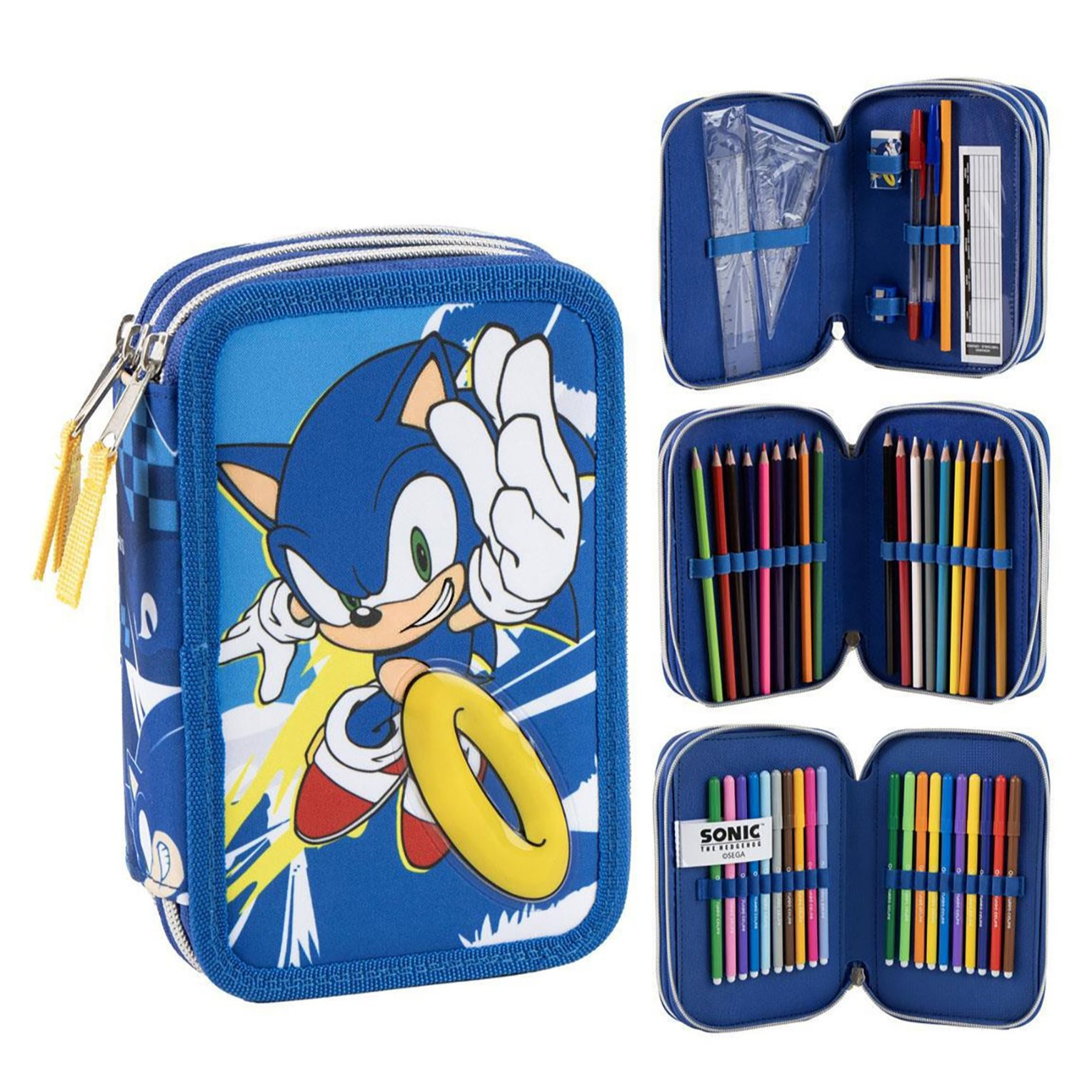 Image of Pencil Case, Filled With 3 Tiers, 45 Pieces Of High-quality Stationery