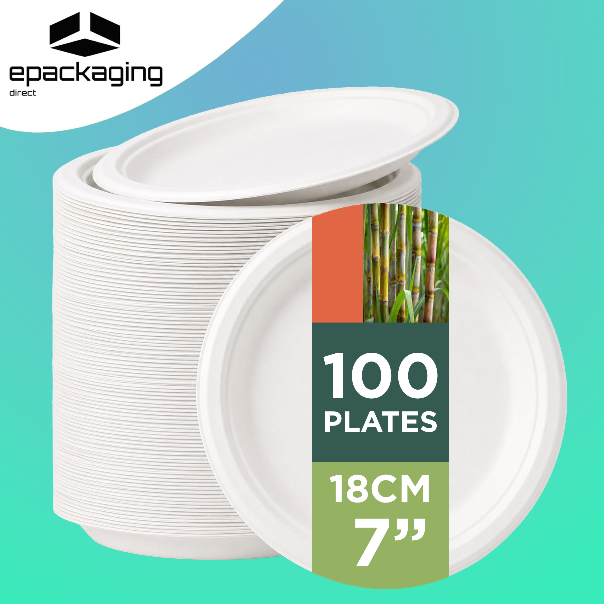 TEMU 100-pack, Thick Disposable Round Salad Plates, 7 Inch Plates, Waterproof And Oil-, Perfect For Parties, Catering, Weddings, And Kitchen Use,