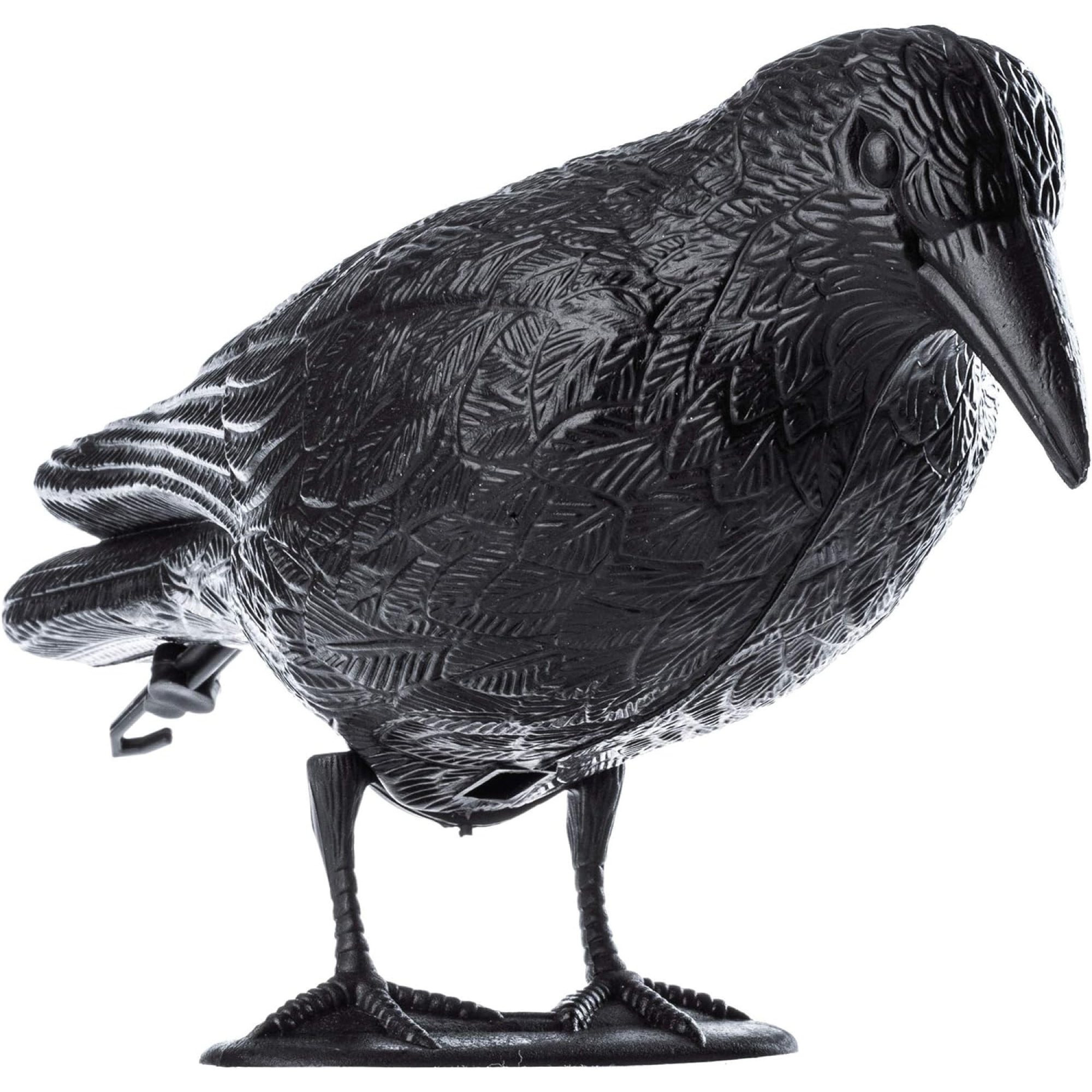 TEMU Realistische 3D-Vogelscheuche als Krähe und , Vogelabwehr für Garten und Balkon, wetterfeste Kunststofffigur, wirksam gegen Tauben, und andere