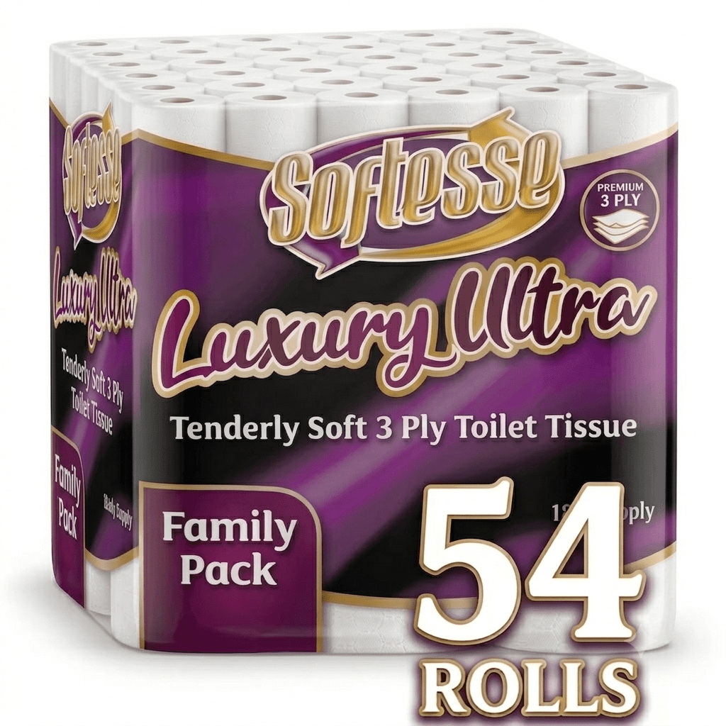 TEMU 54 Rolls Luxury 3-ply Toilet Paper Bulk Family Saver Pack | Extra Quilted & Super Soft Bathroom Tissue | Premium 3-layer Thick Bath Rolls