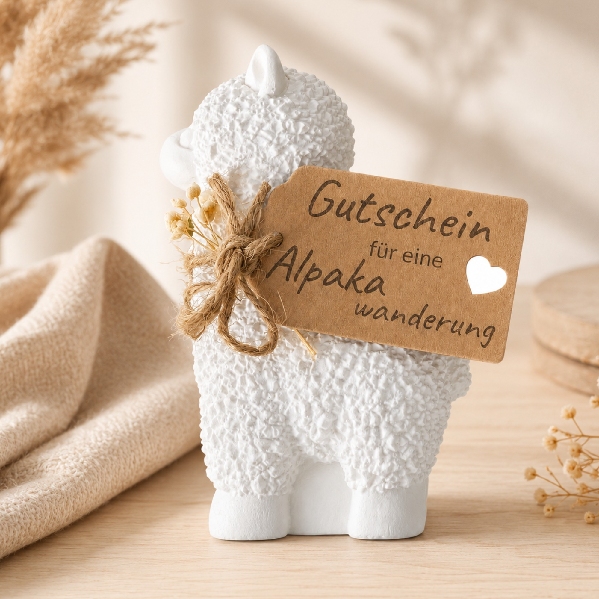 Alpaca Voucher Pendant Gift - Creative Gift Wrapping For Alpaca - Handcrafted Decorative Alpaca With Pendant For Gifting