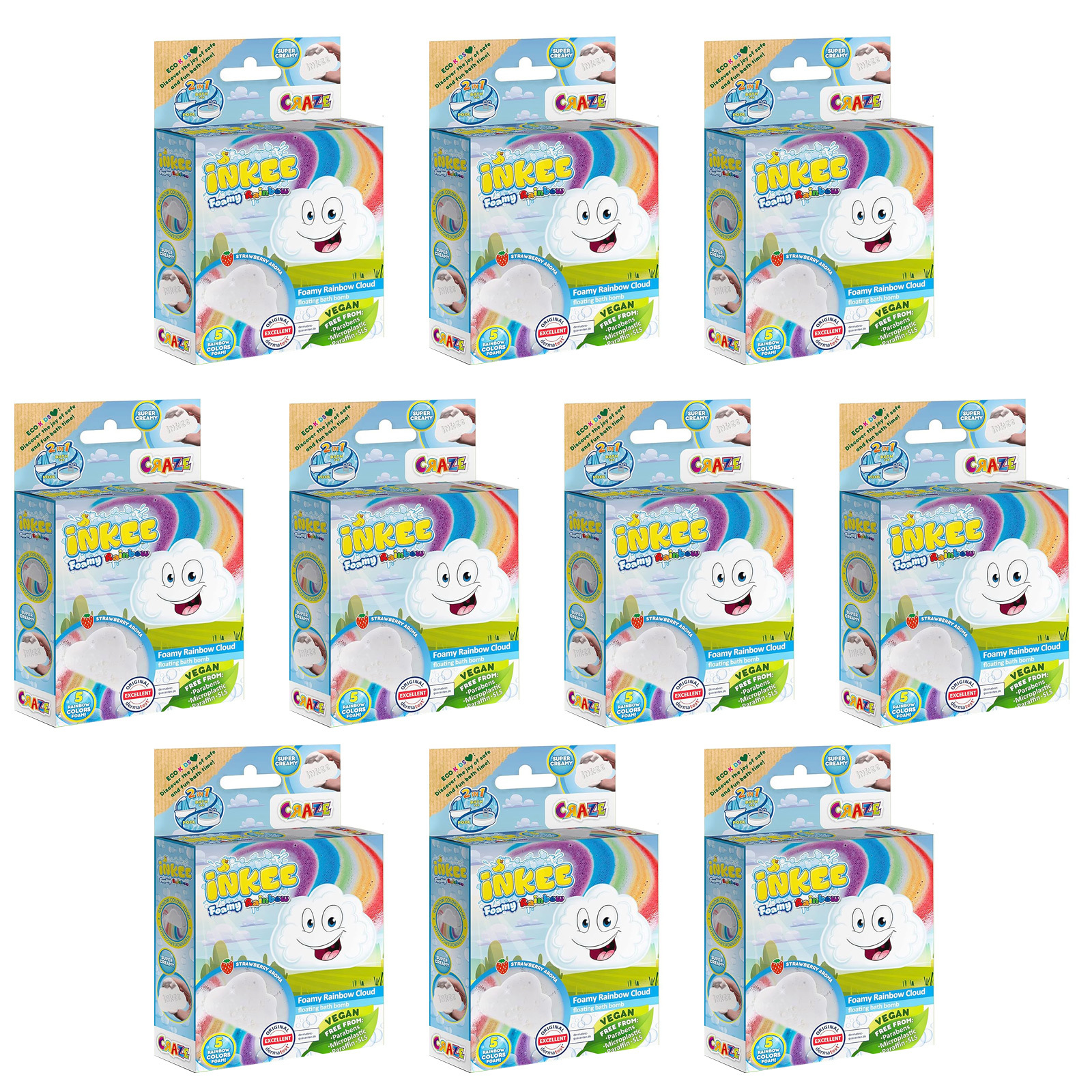 Image of 44155 Bundle - - Rainbow - Rainbow Bath With Strawberry Scent, 10 Pcs In Display