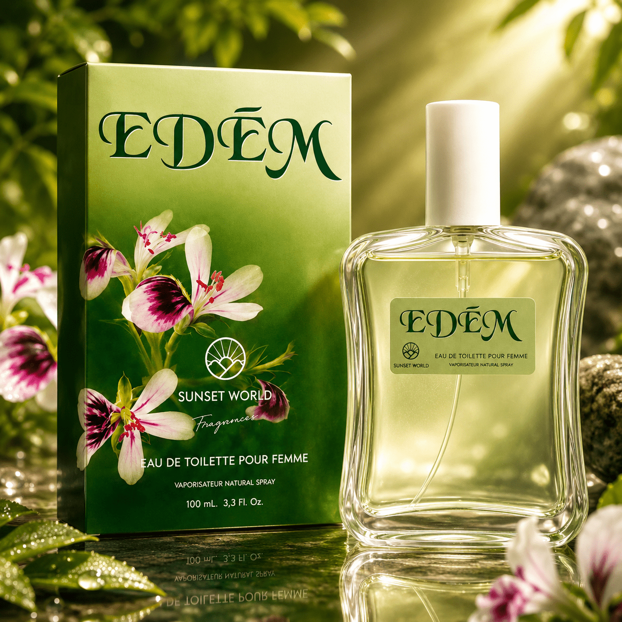 Image of Everlyx - By Eau De Toilette 100ml. Floral Oriental Fragrance With Notes Of And Peach, Accompanied By Mimosa, Jasmine And A Warm Base Of Sandalwood, Bean And Patchouli.