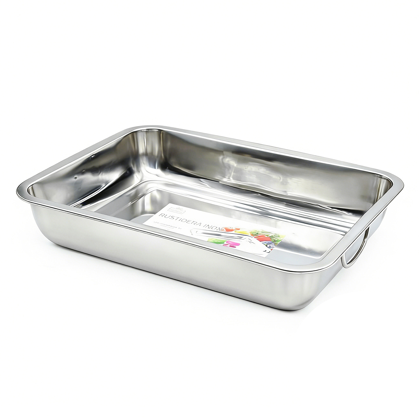TEMU Bandeja de acero inoxidable 36×27×7cm / 40×30×7cm con resistentes,multifunción para cocina, repostería, y restaurante