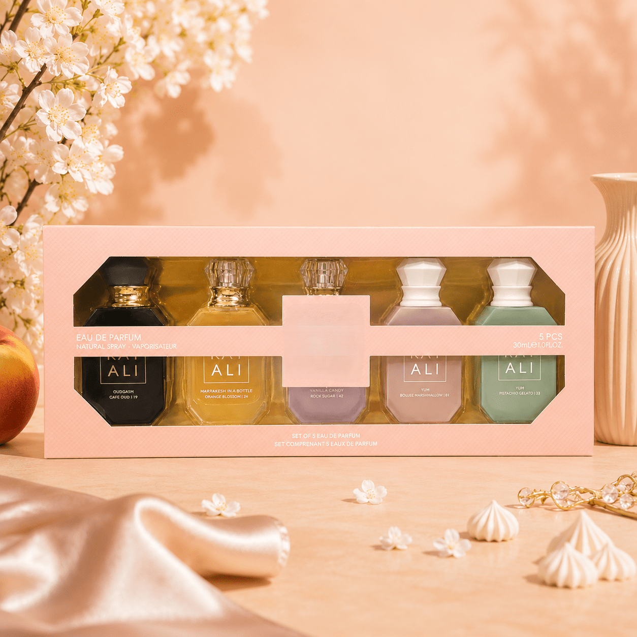 TEMU Femme 5 Parfums 30ml, Eau de Parfum Vaporisateur, Collection Florale et