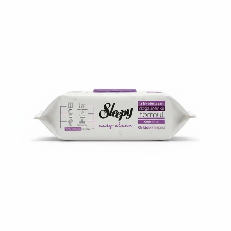 Image of Sleepy Easy Clean Wet Wipes, 100 Sheets, Bleach Additive, , Purple