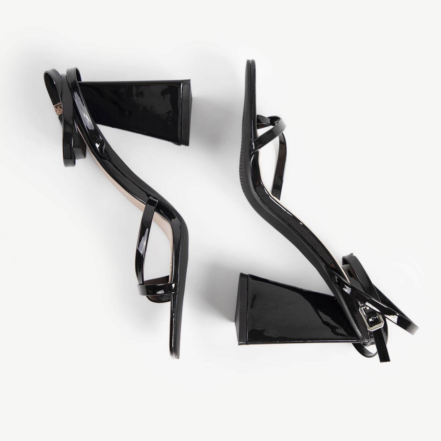 Amora Lace Up Block Heel In Black