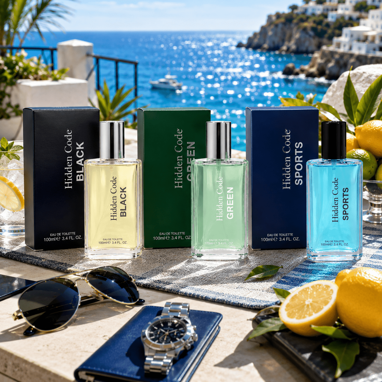 TEMU Perfume For Man – Black Green And Sports Eau De Toilette 100ml X Pack, With Fresh Character, Men's Fragrance With Sporty , Cologne For Men Gift