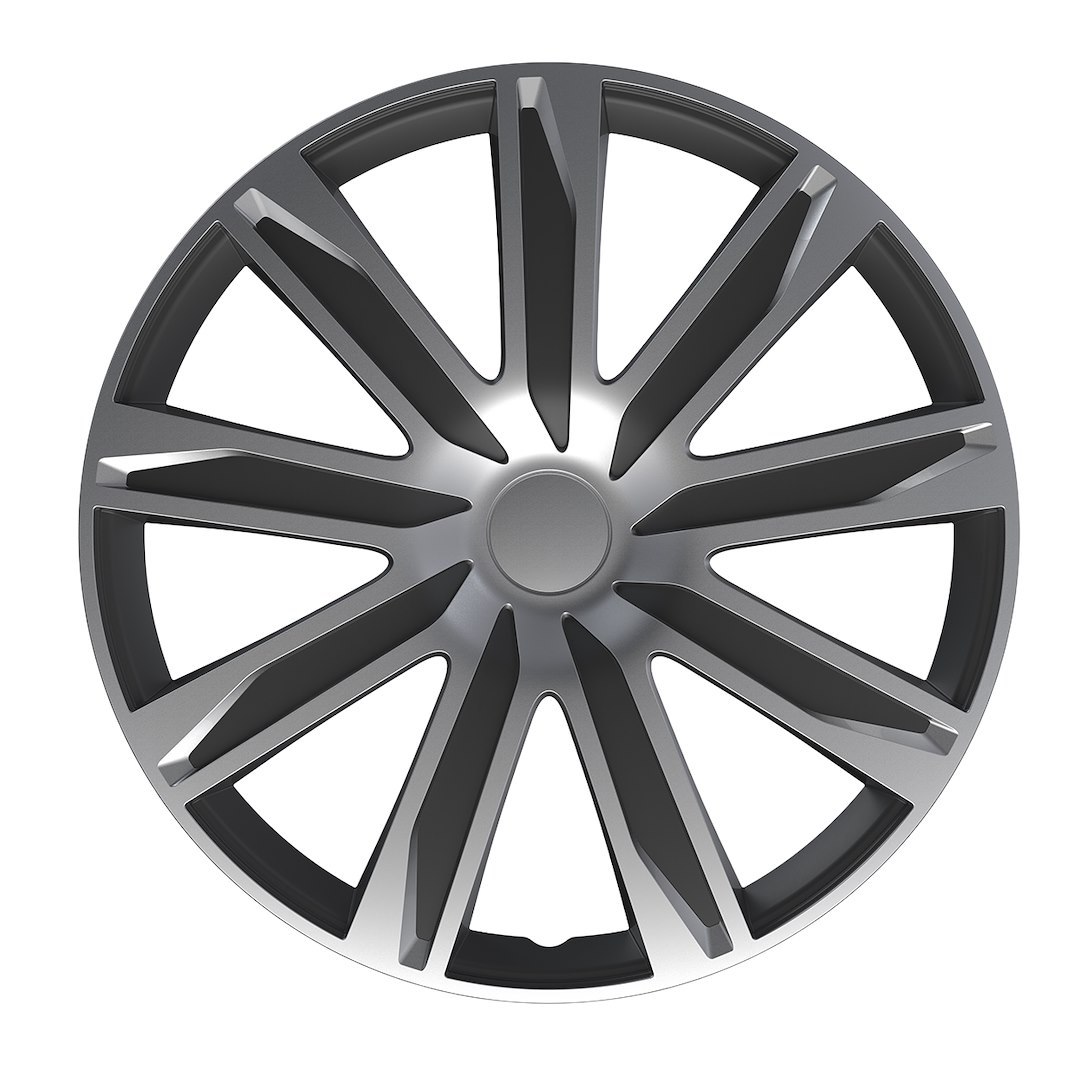 4pcs Set Of Wheel Hubcaps Raze Silver / Black 14" / 15" / 16" – Silver Universal Wheel Trim For Steel Rims, Car Wheel Covers