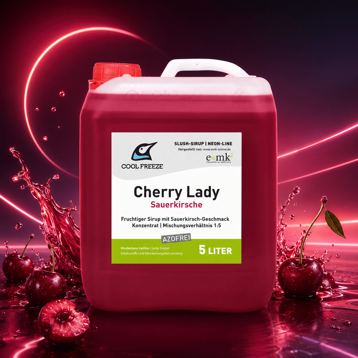 Slush Ice Syrup Cherry Lady | Cherry | 5l | 150 X 0.2l Portions | Azo-free