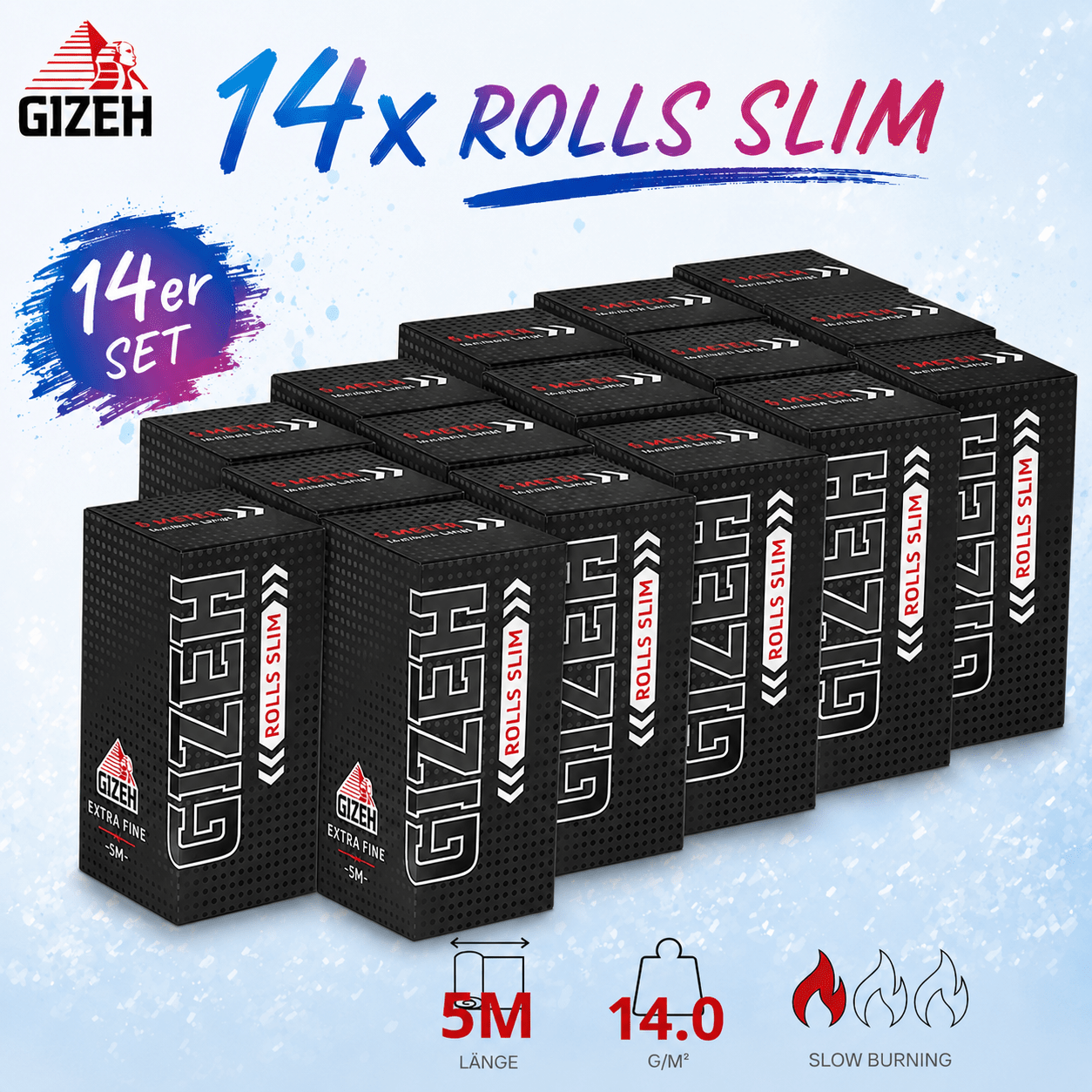 Rolls Slim Extra Fine, 5 M Rolling Paper, 14 G/m², , Rolling Paper