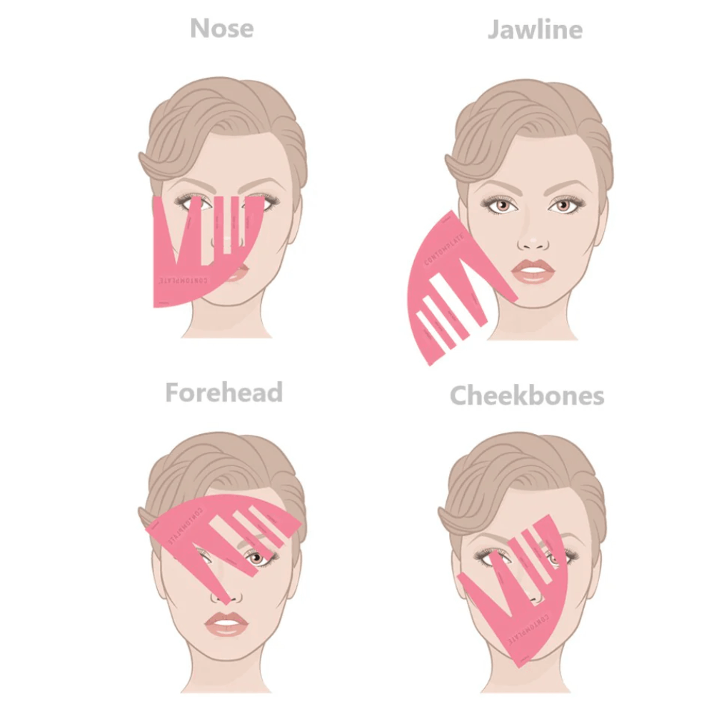 5-Pack Face Contour Stencil for Easy Makeup Application