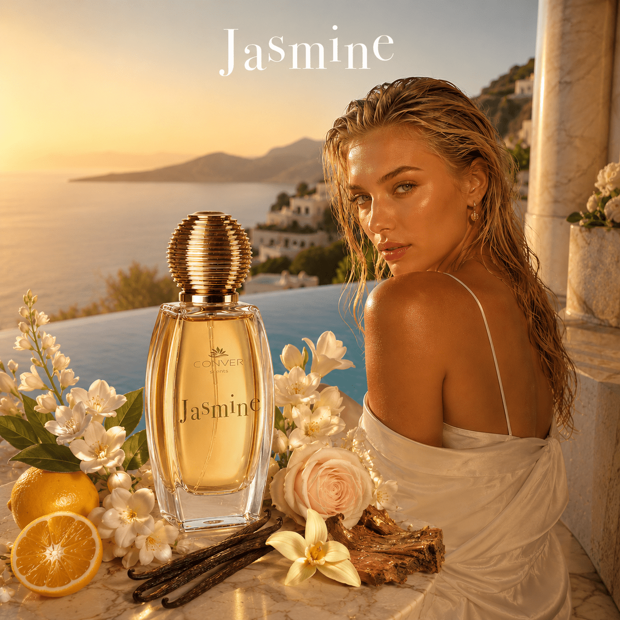 TEMU Perfume Mujer JASMINE 100ml Eau de Toilette en Jadorre , Floral Duradera con y Almizcle, con Diseño , Regalo Romántico para Novia, , , San