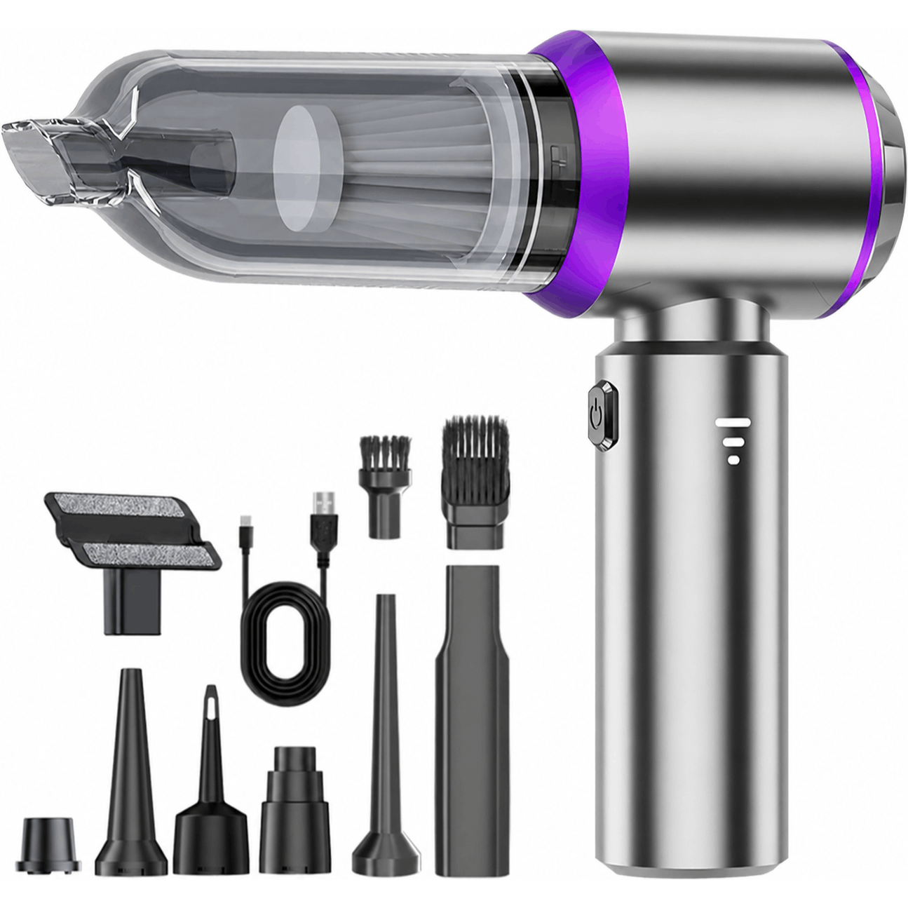 Image of 22000pa Rechargeable Ultra Powerful Cordless Handheld Vacuum Cleaner - Lightweight, Portable Design With Strong Suction & High For Home And Car Use