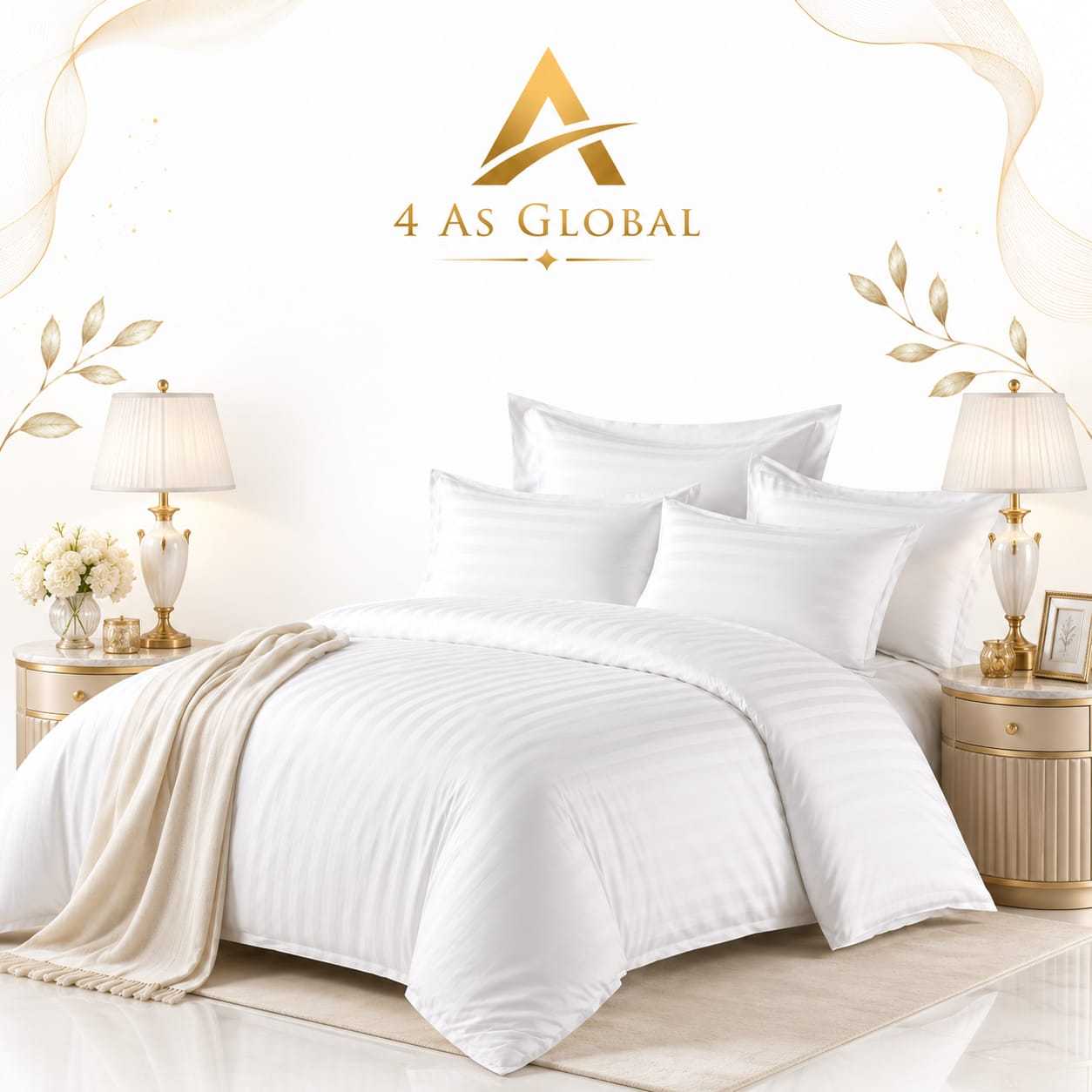 TEMU Satin Stripe Duvet Cover Set With Pillow Cases Bedding Cover Set For Bed
