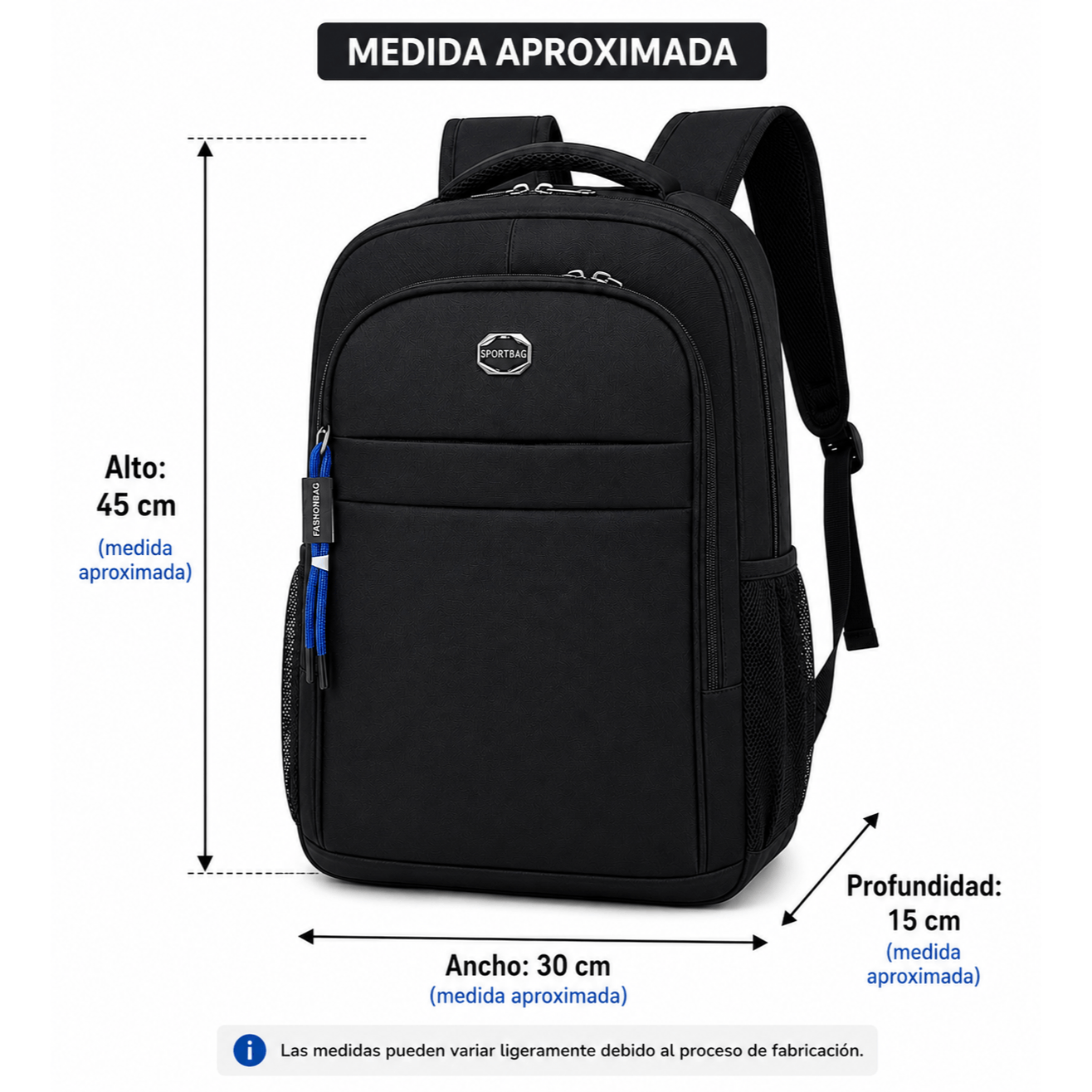 TEMU Mochila Multifuncional Gran Capacidad, Multiples compartimentos Correas acolchadas Ideal para uso diario