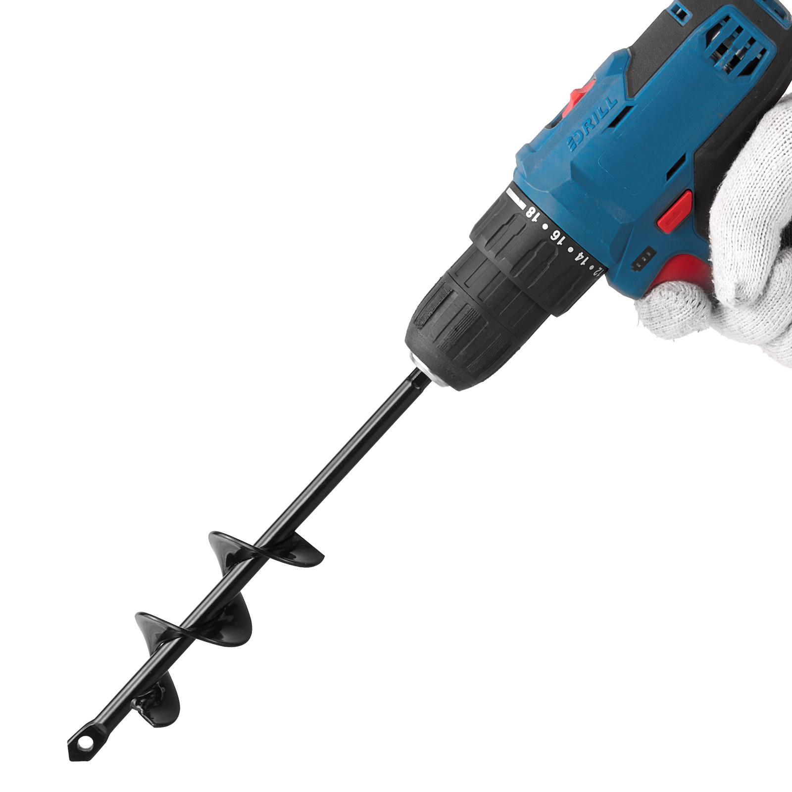 Image of Vevor Auger Drill Bit For Planting, Ø1.57" X 8.67" Spiral Drill Bit, For 3/8" Hex Drive Drills, Heavy Duty Bulb Planter Tool, Hole Drilling Attachments For Hole Digger And Fence Digging