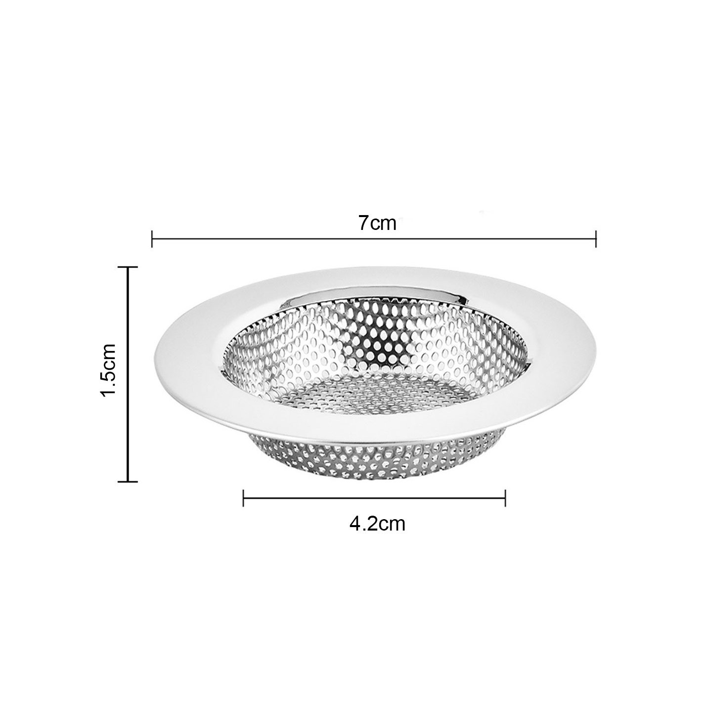 TEMU Filtro de desagüe de fregadero acero inoxidable, paquete de 2 unidades tamaño, colador cocina antiobstrucción