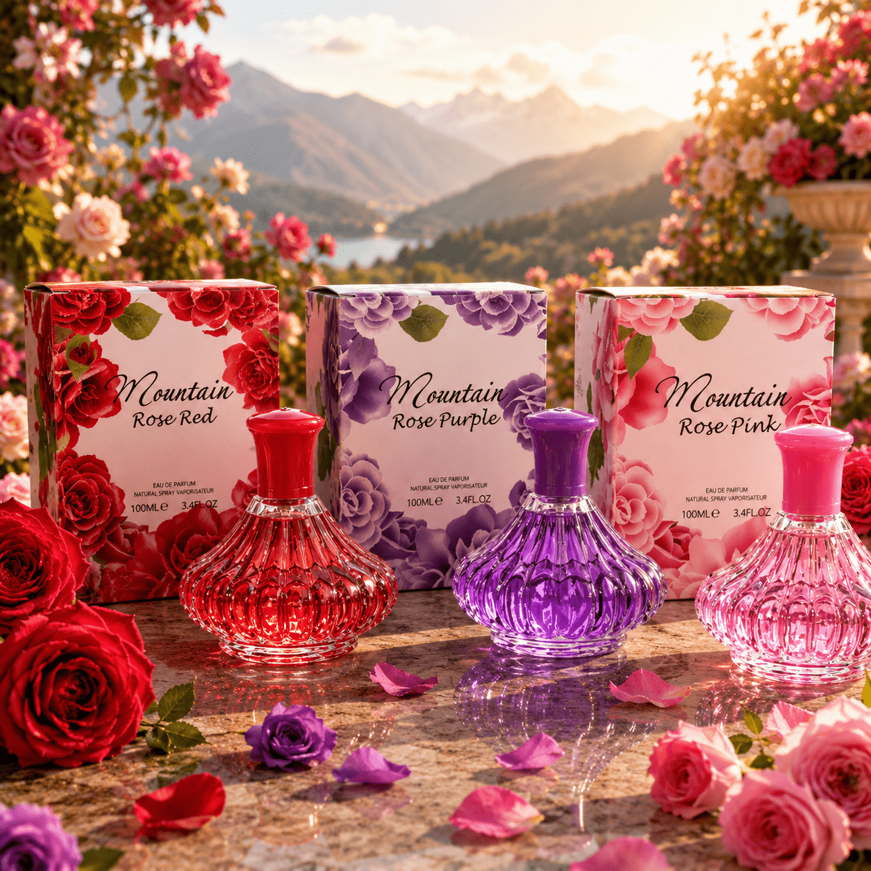 TEMU Perfume For Woman – Red, Purple And Pink Edp 100ml X With Charm, Perfume For Women Set For Daily Beauty, Women's Perfume With Style, Women's