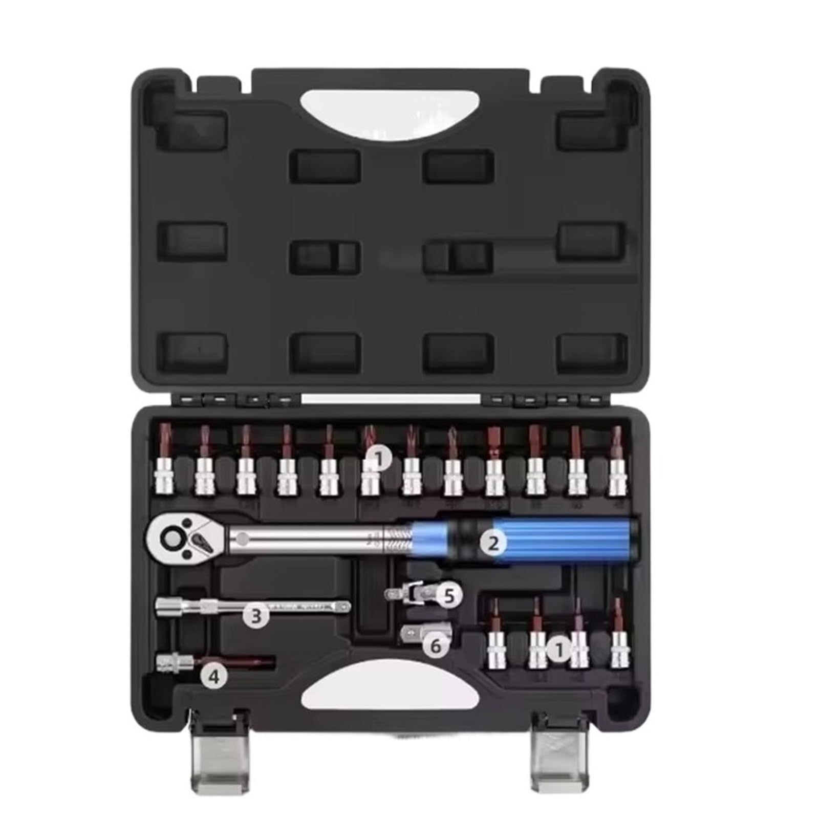 1/4 Inch Drive Torque Wrench Set, 2 To 24 N.m Adjustable Wrench, 15/21 Pcs Professional Bike Repair Maintenance Tool Kit
