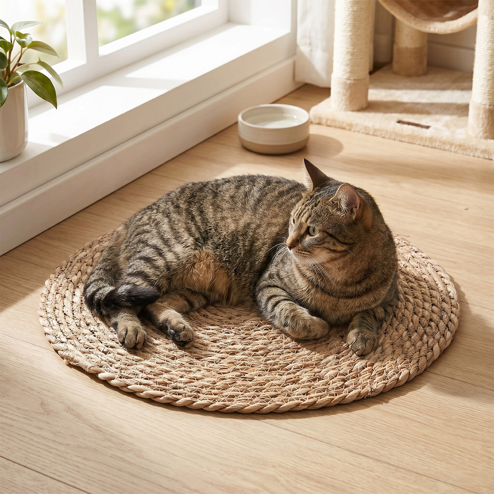 TEMU 1pc Cat Tail Grass Cat Scratch Board Large Grinding Claw Cat Toy Wear Resistant, Scratch Resistant, Non Shedding Scratch Basin Integrated Cat
