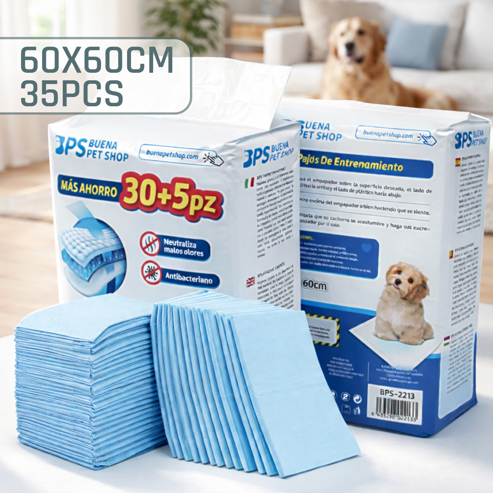 TEMU Empapadores para mascotas, almohadillas absorbentes desechables para perros y gatos, extra gruesas, anti fugas, control de olores, tapetes de