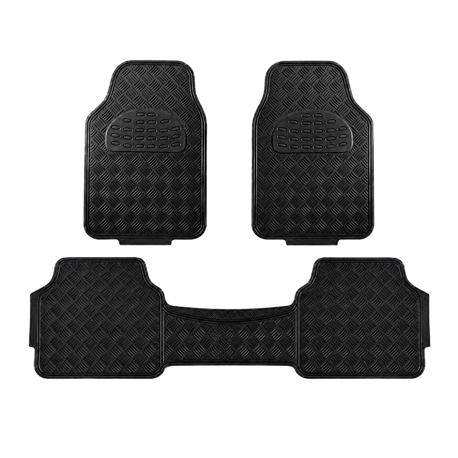 TEMU Alfombrillas de Coche Universales 3 Piezas, Juego de Alfombrillas de Mate, Fáciles de Limpiar, Antisuciedad, para Turismos, Coches Familiares y