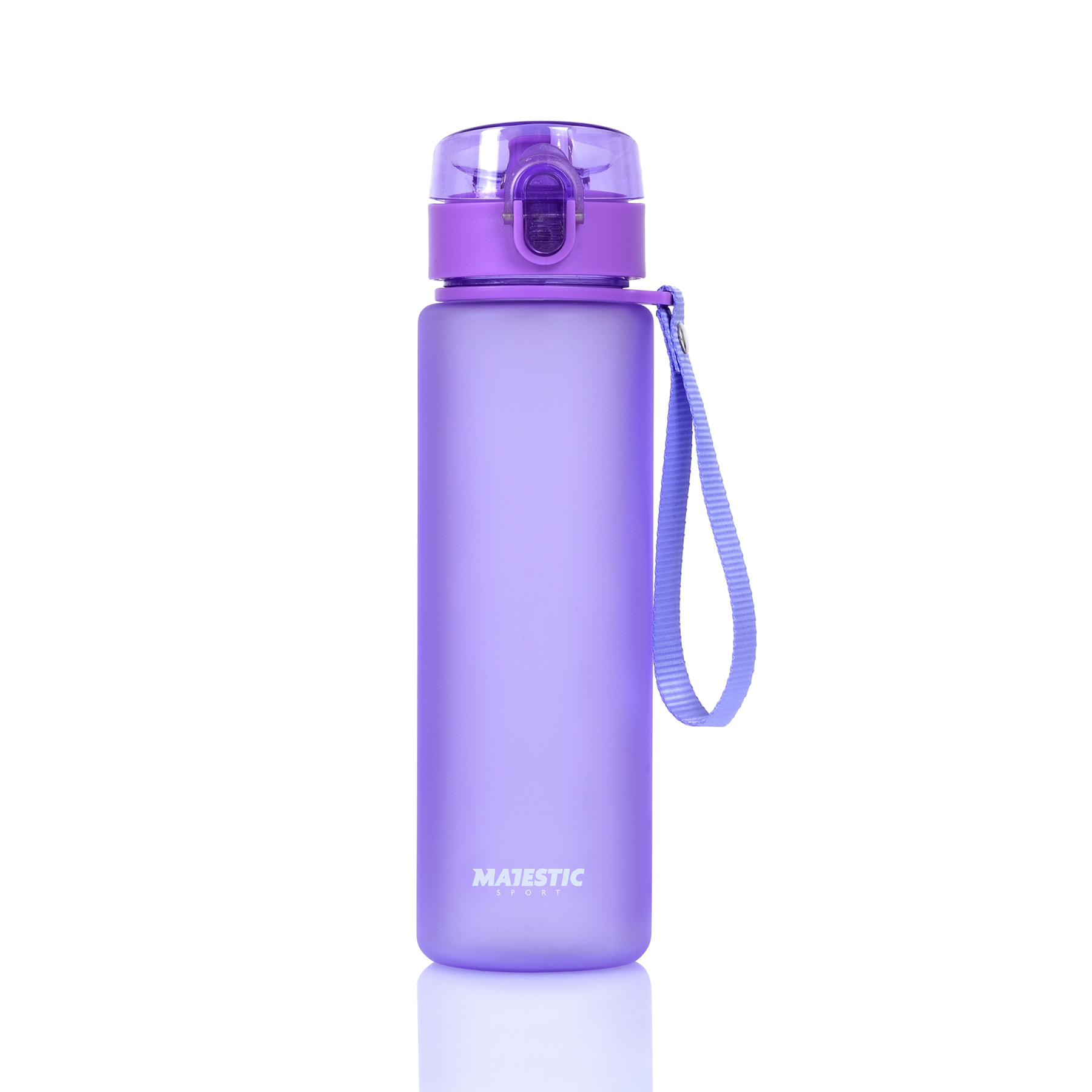 Image of Sport Aura 560 Ml Bottle - Tight Closure With Button And Lock - Low Weight: 120 G - Wrist Strap - Durable Material: - Bpa-free - Compact Size And Ergonomic Shape