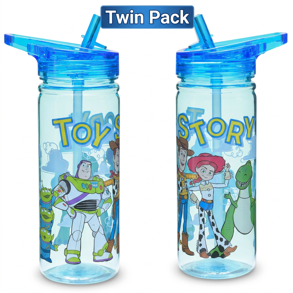 TEMU 2pcs Toy Story 580ml Water Bottle For Boys And Girls Back To Bottle Made Of Durable Ecozen Reusable Bpa Free