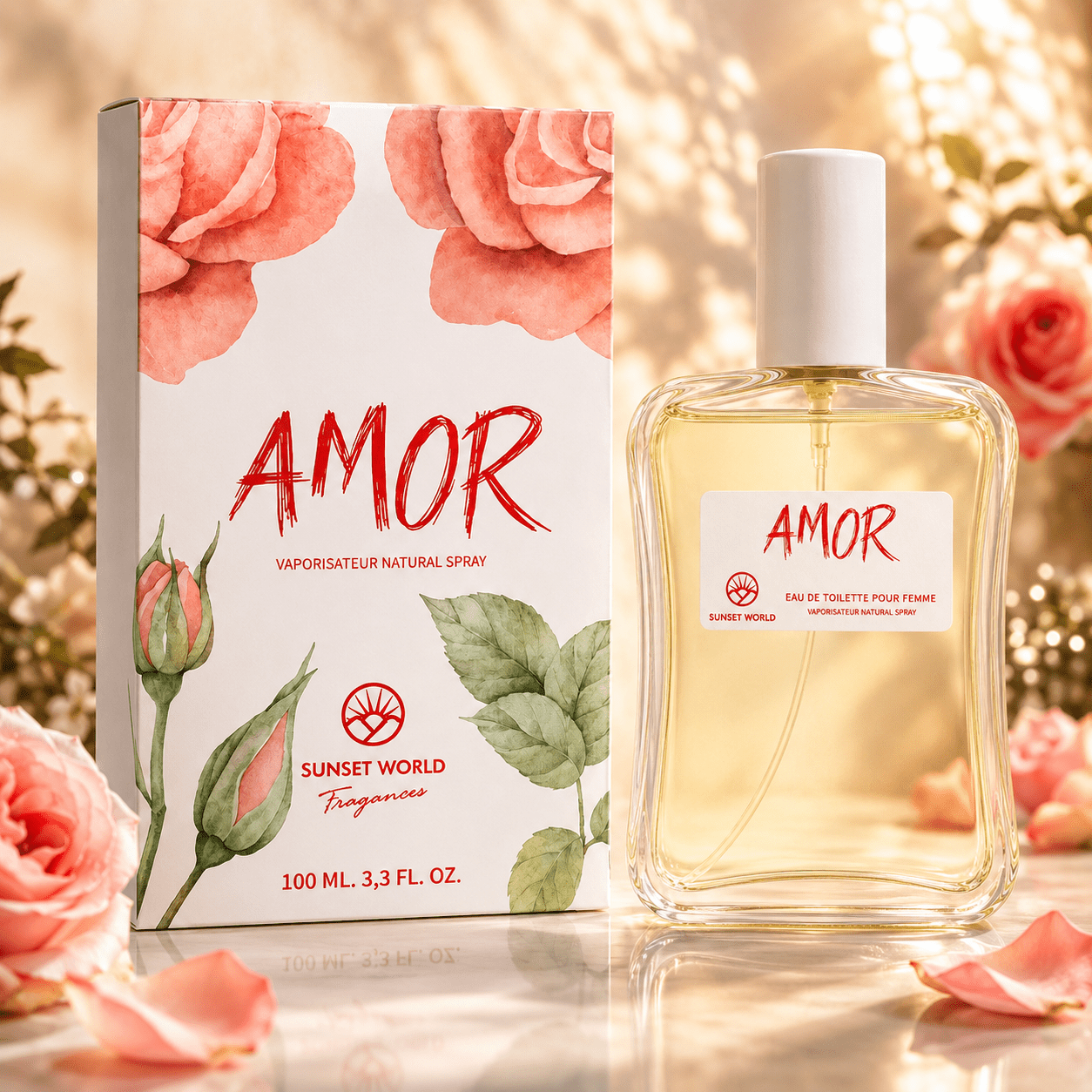 Image of Everlyx - Amor By Eau De Toilette 100ml. Fragrance With Notes Of Blackcurrant, , , Jasmine, On A Base Of Amber, Cedar, And Musk.