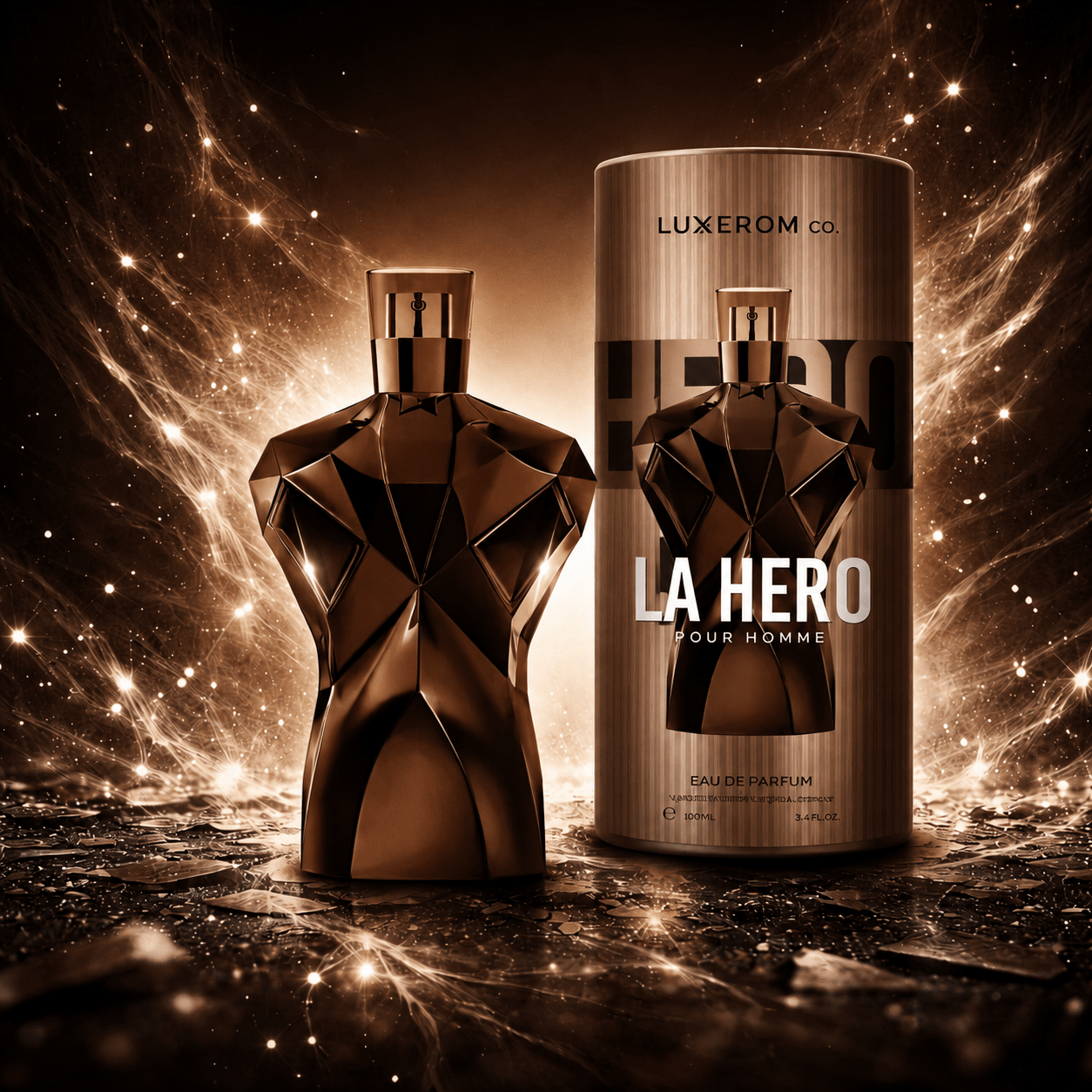 TEMU Eau de Parfum La Hero 2 Homme 100ml - Perfume Premium para Hombre 100ml Eau de Parfum – y Duradera con Notas de Lavanda, , Haba y Tabaco.