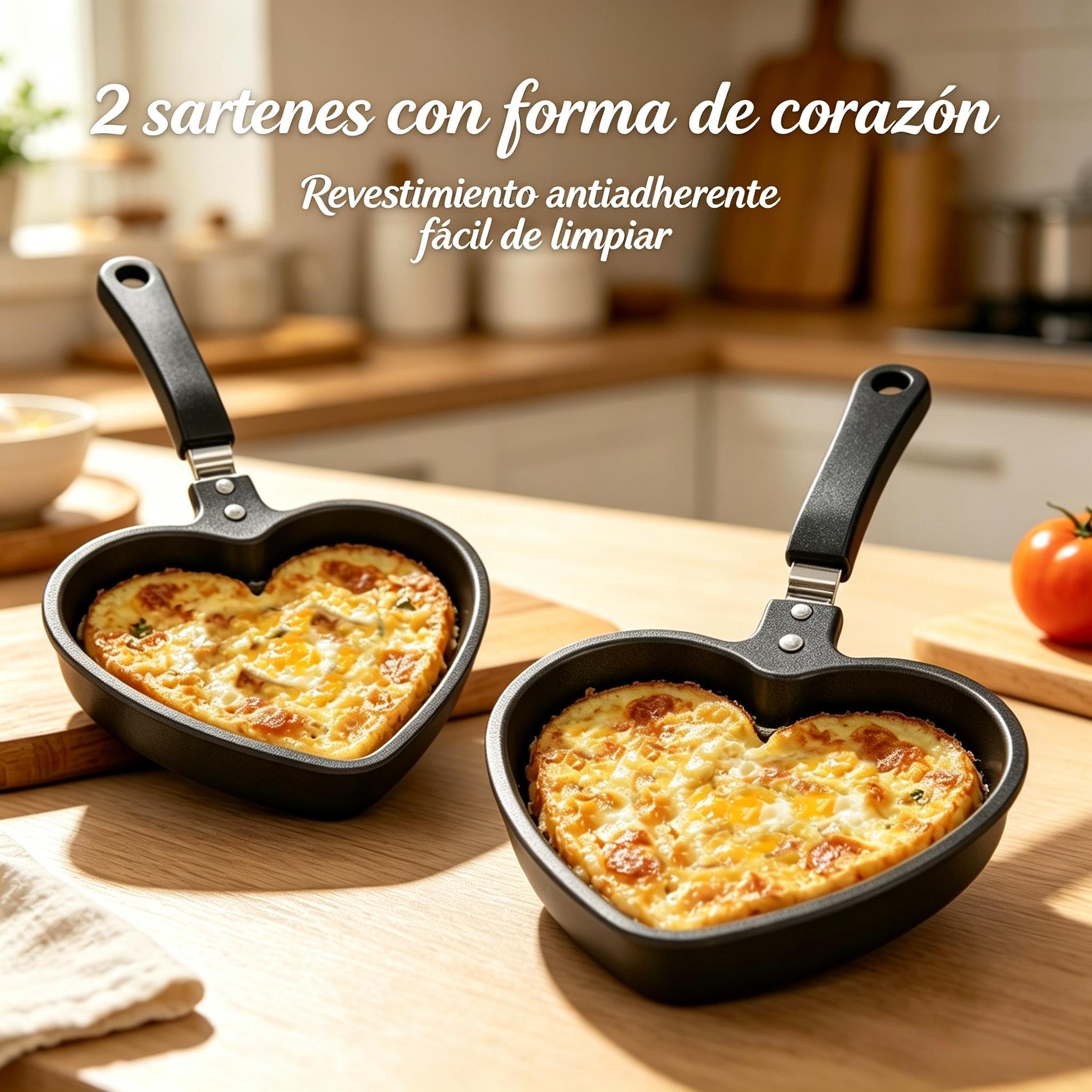TEMU Sartén Antiadherente 2 Unidades | 5 Diseños Adorables Disponibles | Sartén Pequeña para Huevos Panqueques Desayuno | Compatible Cocina Gas