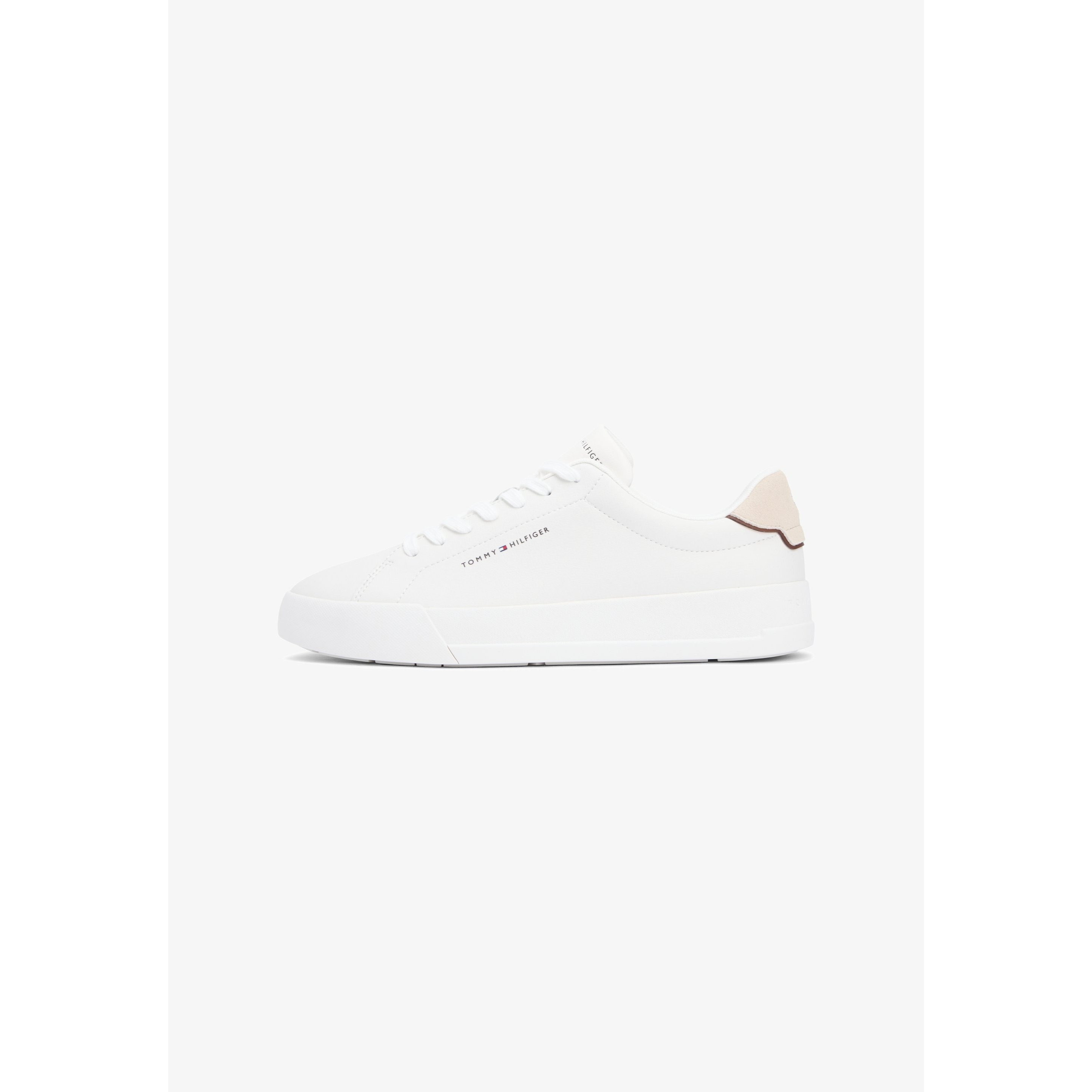 Tommy Hilfiger White Leather Men's Baskets
