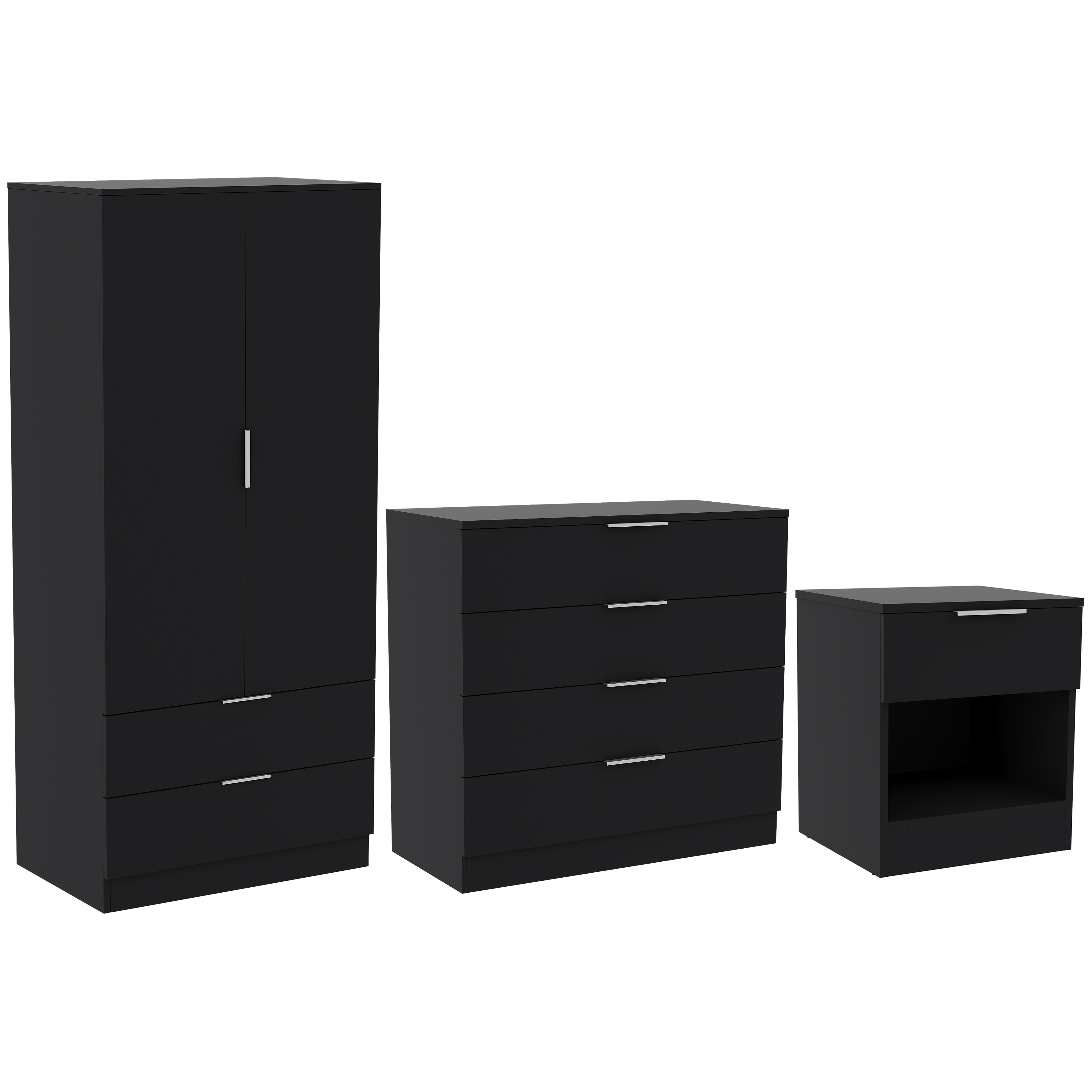 Trega 3 Piece Bedroom Set, Stylish Storage Solution