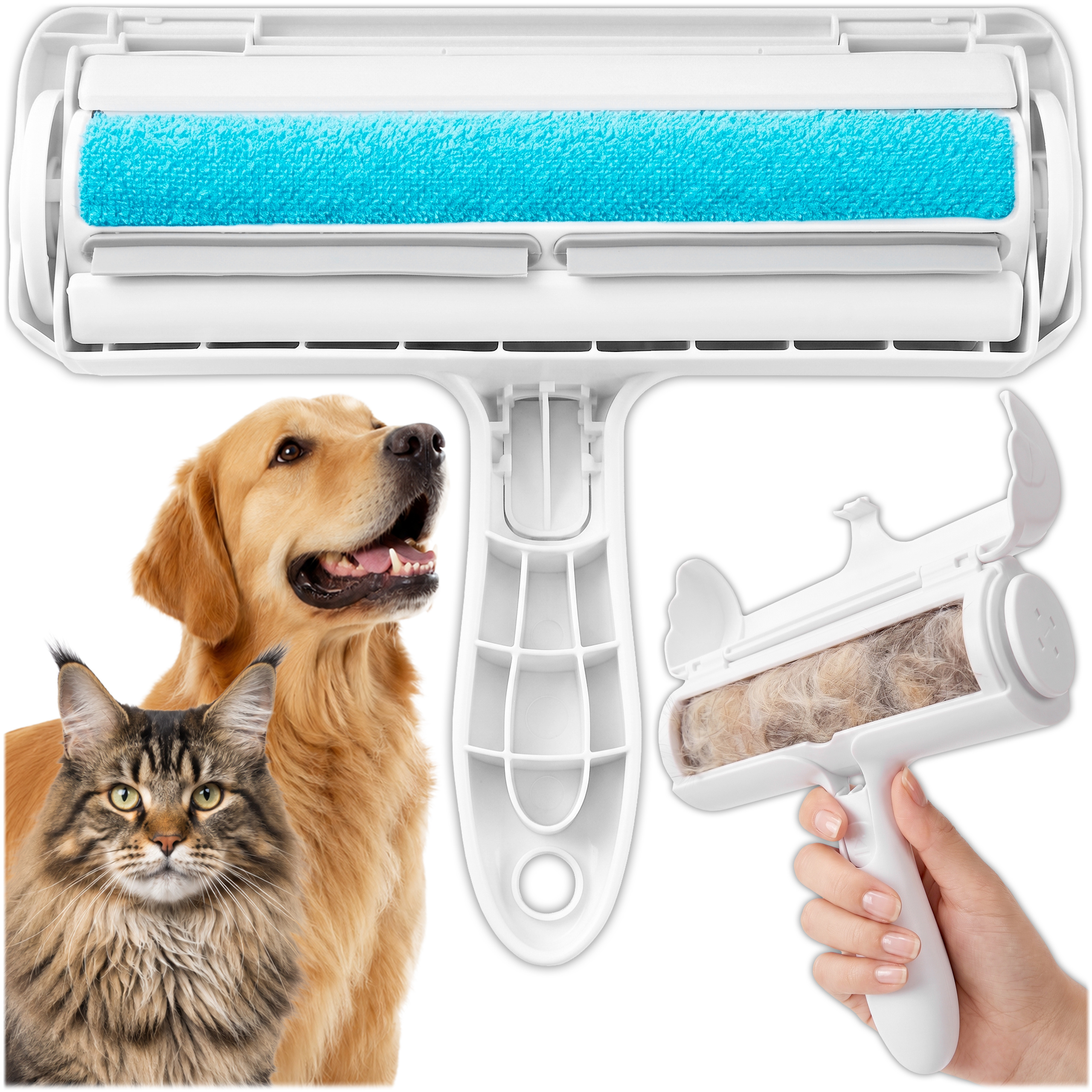 Pet Hair Remover Roller, Reusable Brush For Clothing And Upholstery, Lint Roller For Hair, Cleaner For Sofas, Blankets, Armchairs, And Cars