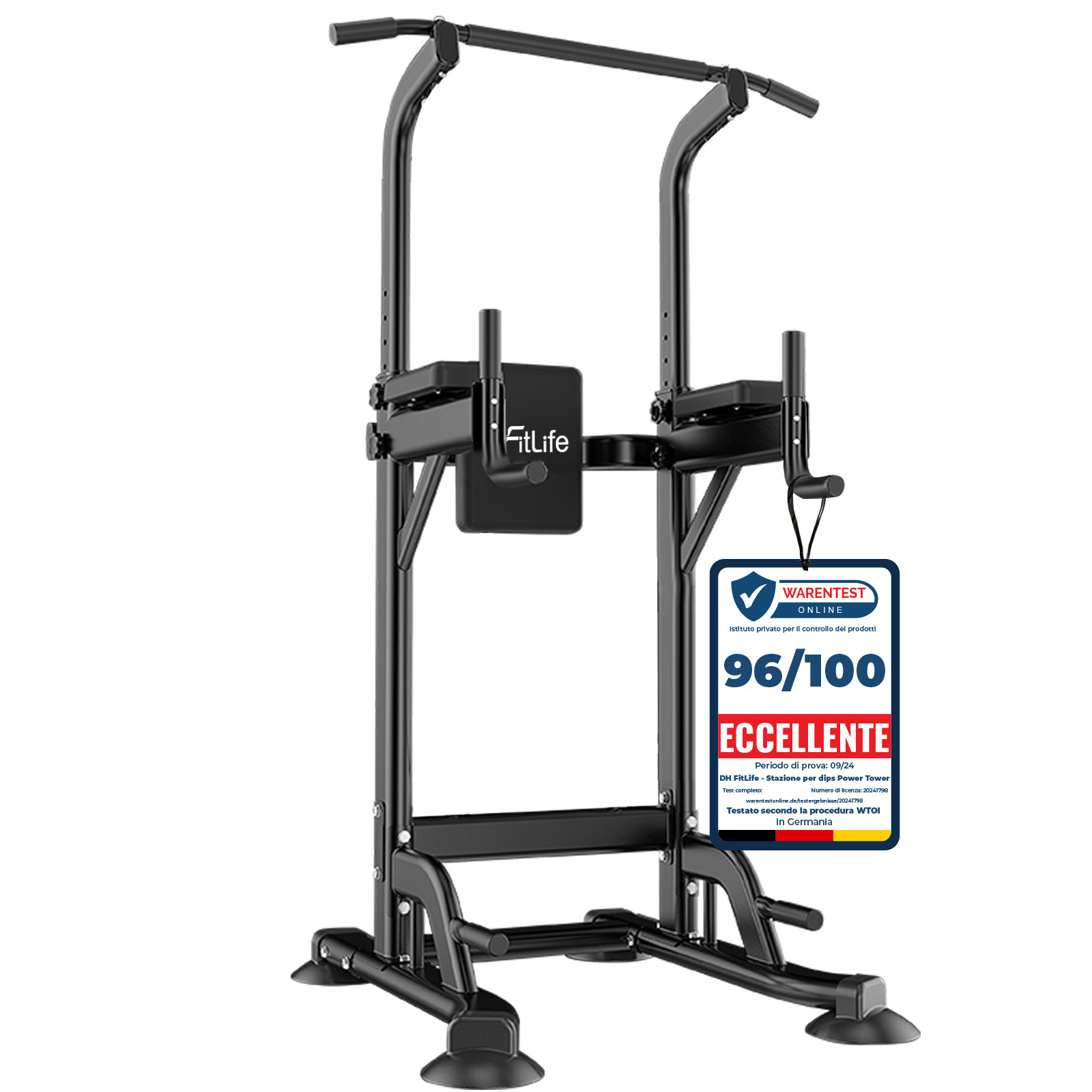 TEMU DH FitLife Dip Station, Attrezzatura con barra per trazioni, barre e allenamento della schiena, Stazione di , Stazione fitness, Power Rack,