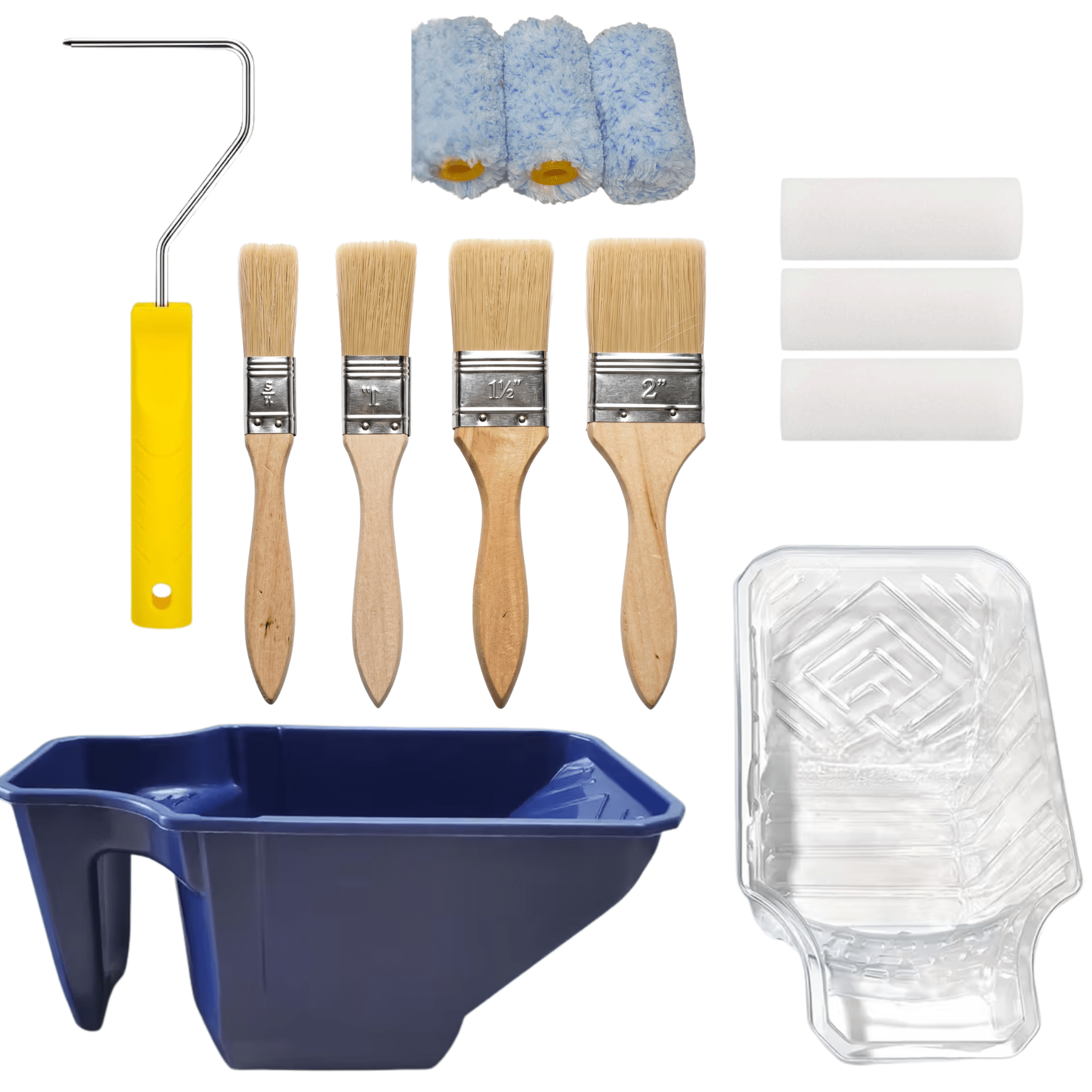 TEMU Kit Rodillos Pintura Pared Completo | Formato Cubeta Pintura más Cómoda Gran Capacidad 1L con Rodillos Pintura Multiusos Antigoteo para Pintar