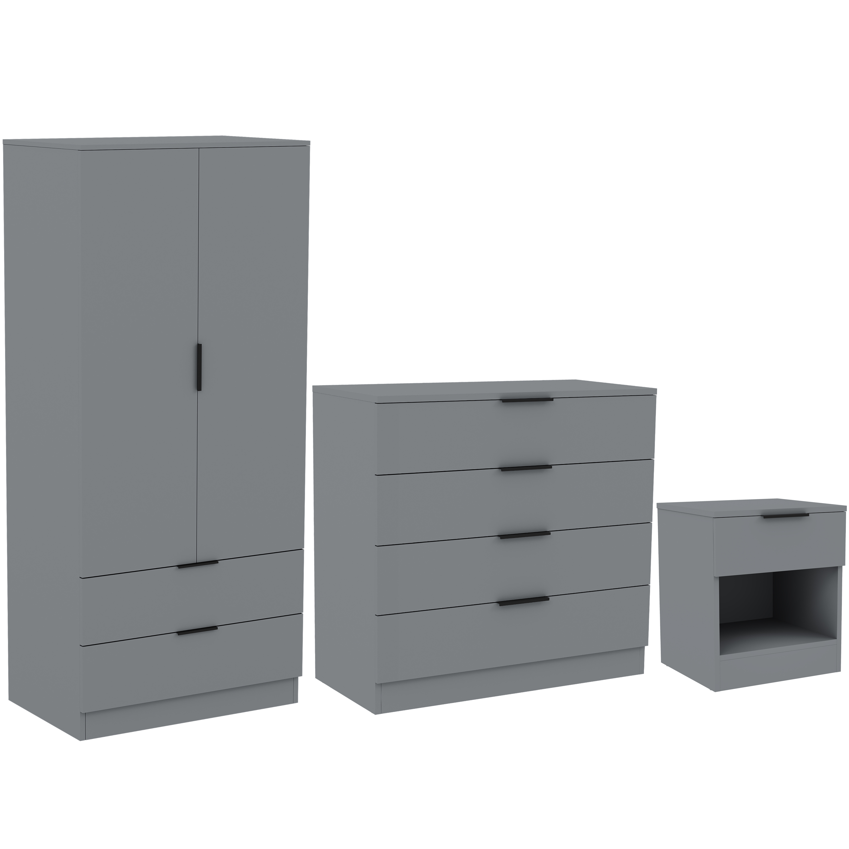 Trega 3 Piece Bedroom Set, Stylish Storage Solution