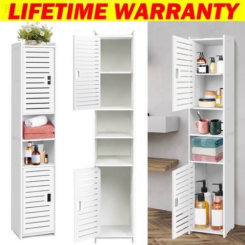 bathroom cabinet bathroom storage shelf units floor standing display cabinet free standing floor cabinets home storage furniture organizer cupboard unit for kitchen hallway bedroom 20l 20w 116h cm