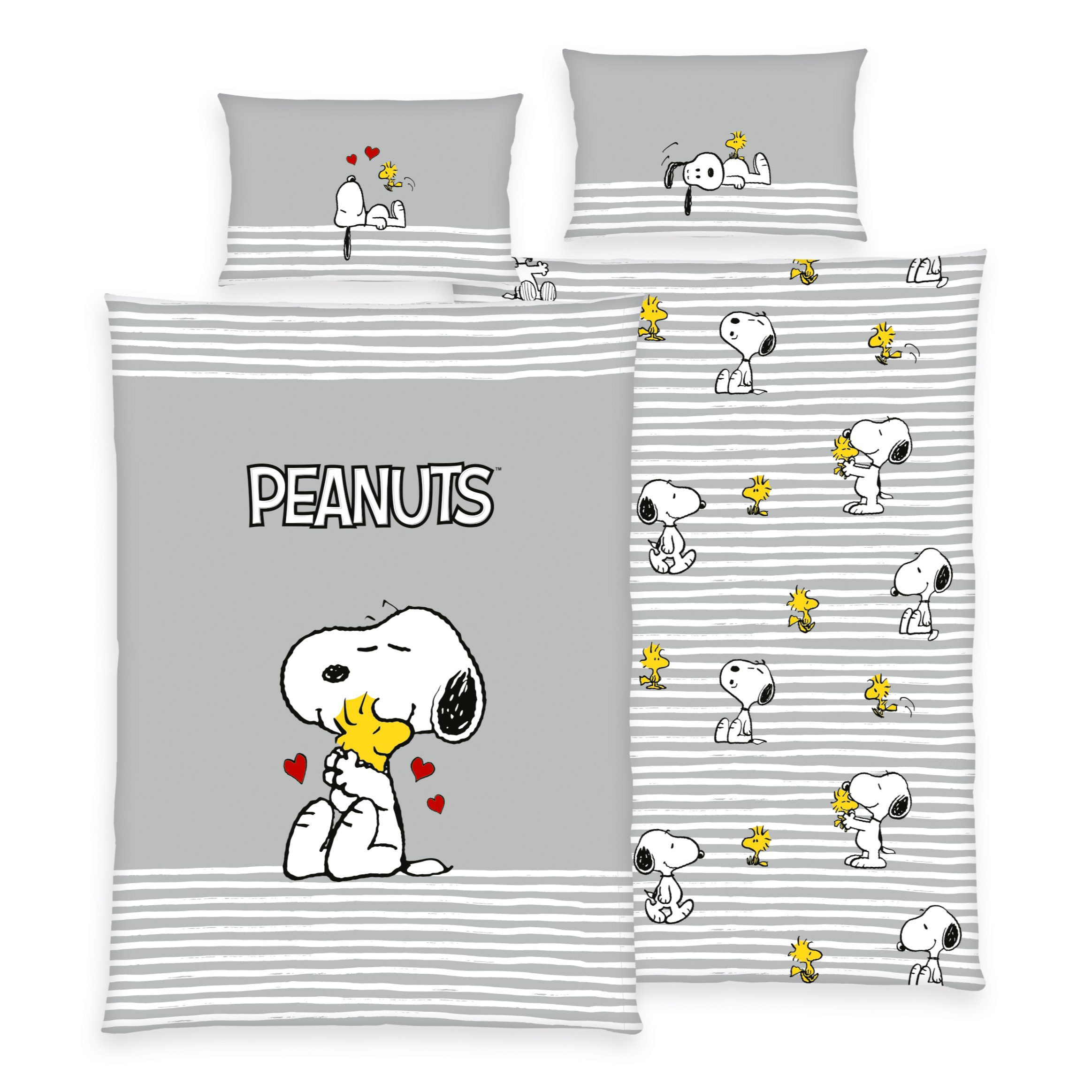 Image of Toddler Bedding Snoopy 40x60 + 100x135 Cm, 100%, Reinforced With Zipper