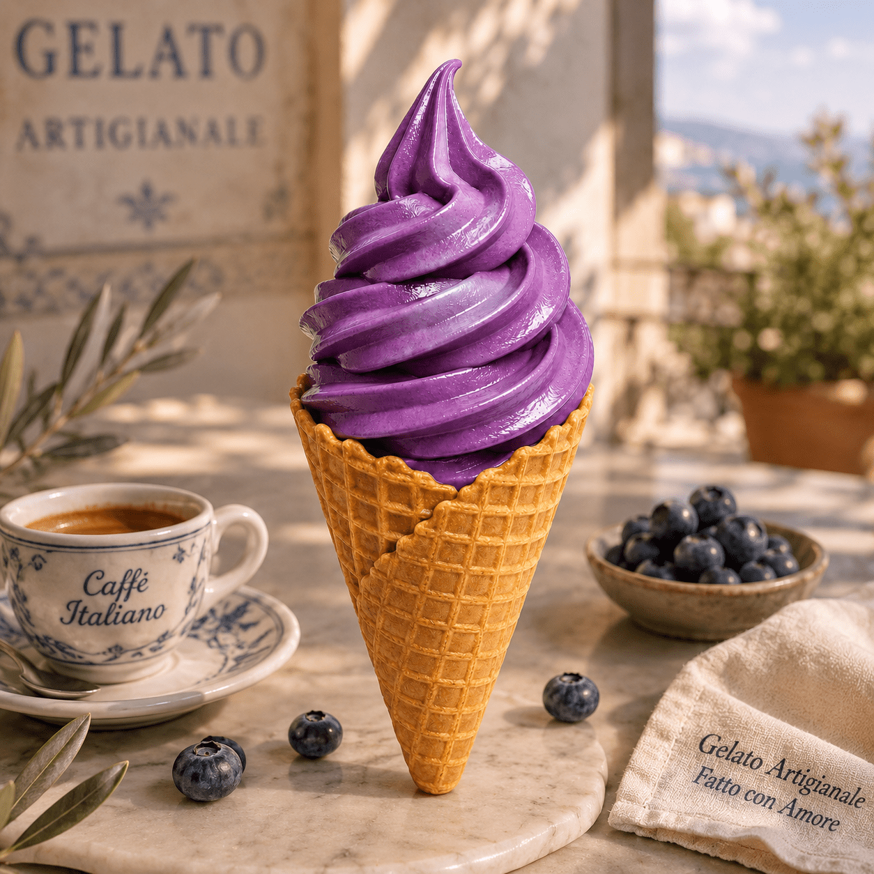 Image of Anona Eisfix Original 1.5kg Blueberry Soft Serve Ice Cream Powder – Powder For Making Blueberry-flavored Soft Serve Ice Cream, Soft Serve Mix For Professional Soft Serve Machines
